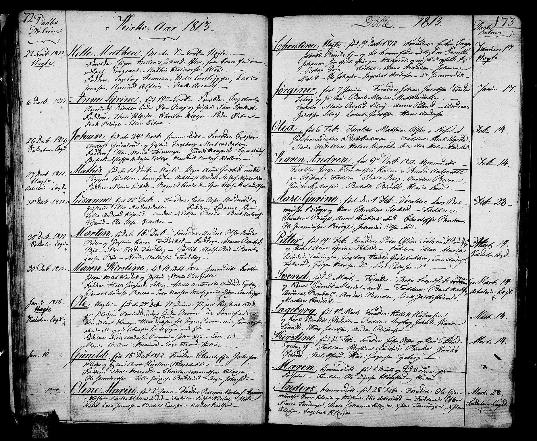 Sande Kirkebøker, SAKO/A-53/F/Fa/L0002: Ministerialbok nr. 2, 1804-1814, s. 72-73