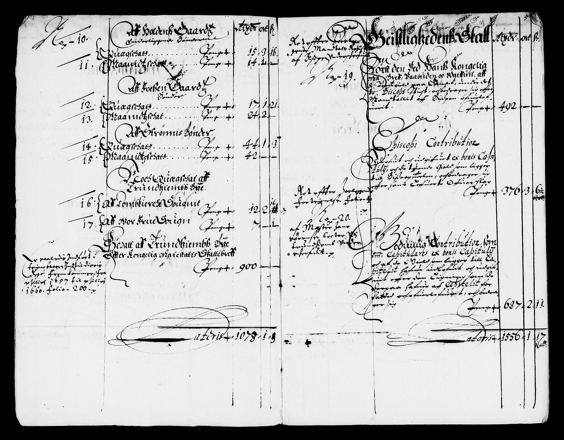 Rentekammeret inntil 1814, Reviderte regnskaper, Lensregnskaper, AV/RA-EA-5023/R/Rb/Rbw/L0132: Trondheim len, 1657-1658