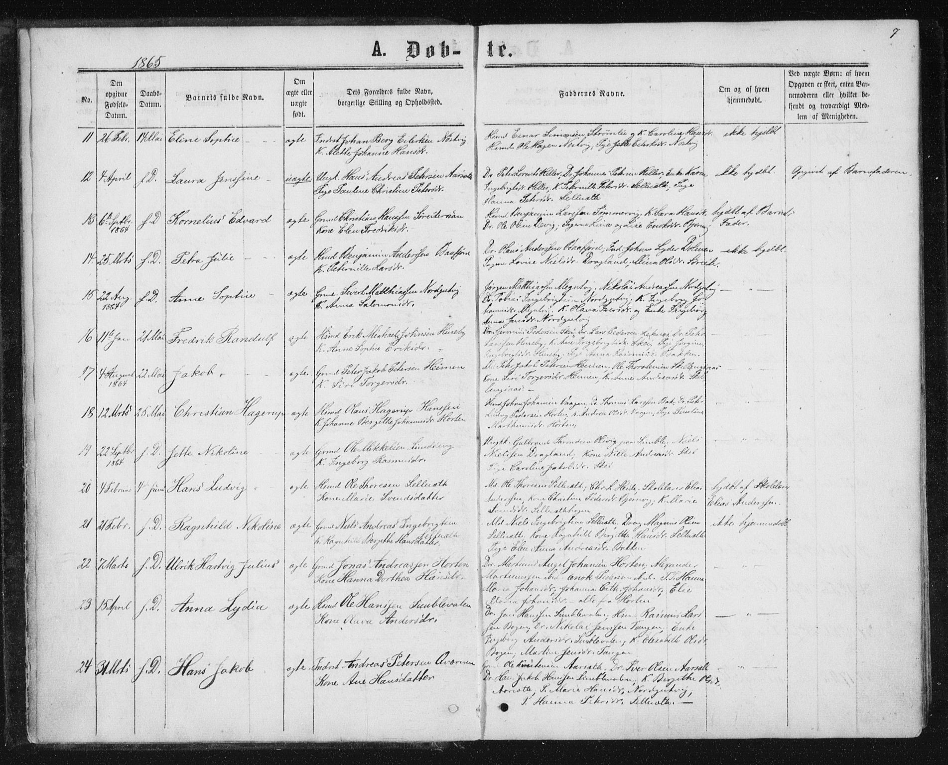 Ministerialprotokoller, klokkerbøker og fødselsregistre - Nord-Trøndelag, SAT/A-1458/788/L0696: Ministerialbok nr. 788A03, 1863-1877, s. 7