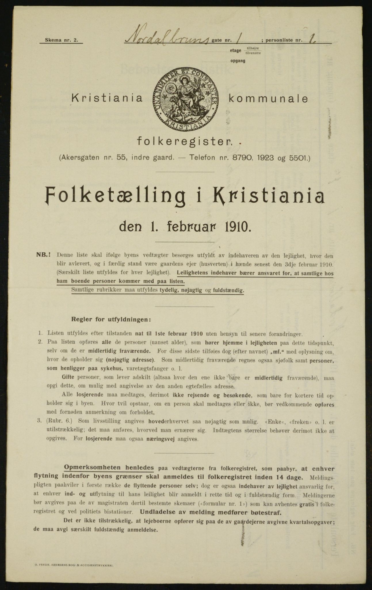 OBA, Kommunal folketelling 1.2.1910 for Kristiania, 1910, s. 69698