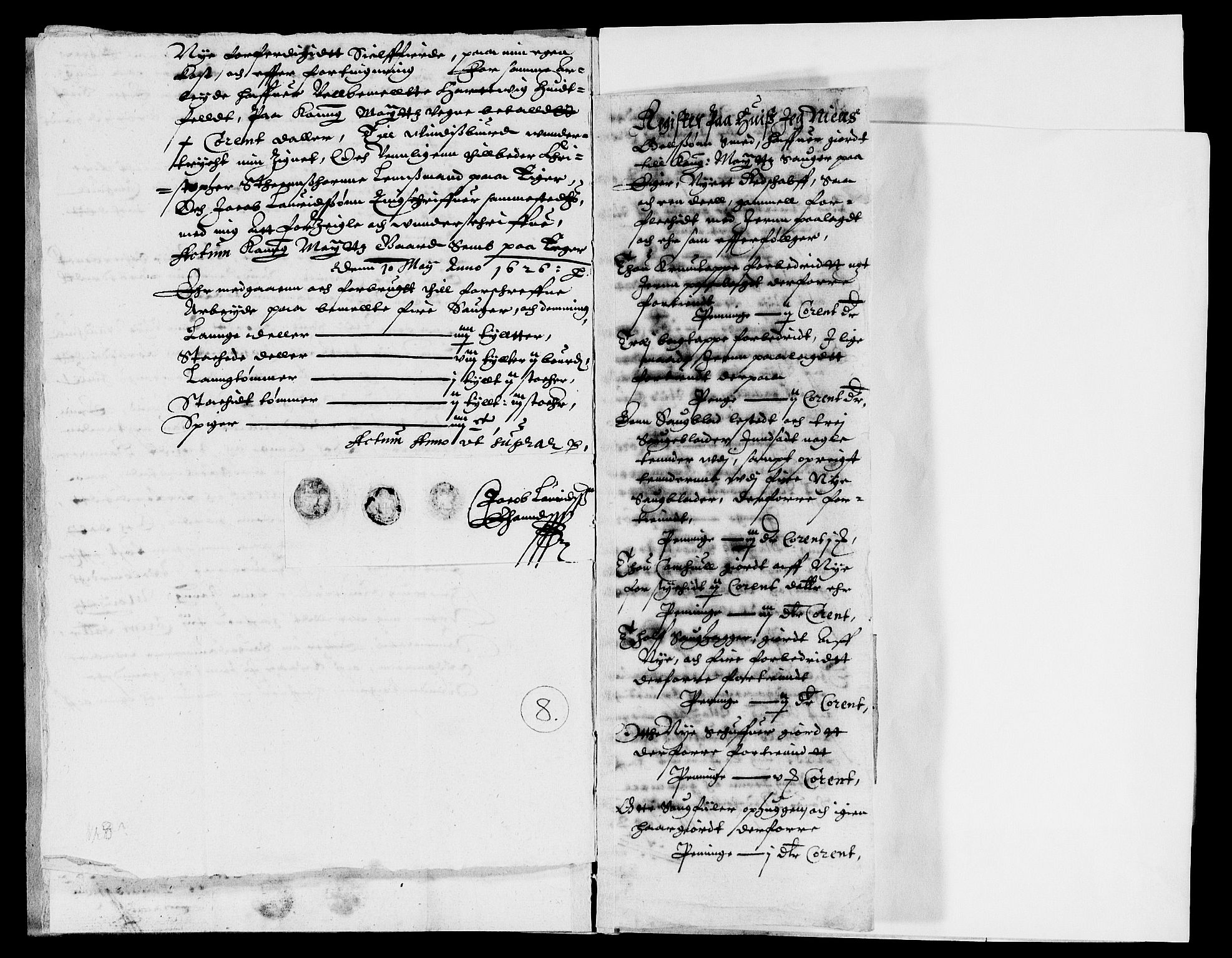 Rentekammeret inntil 1814, Reviderte regnskaper, Lensregnskaper, AV/RA-EA-5023/R/Rb/Rbm/L0004: Eiker len, 1626-1640