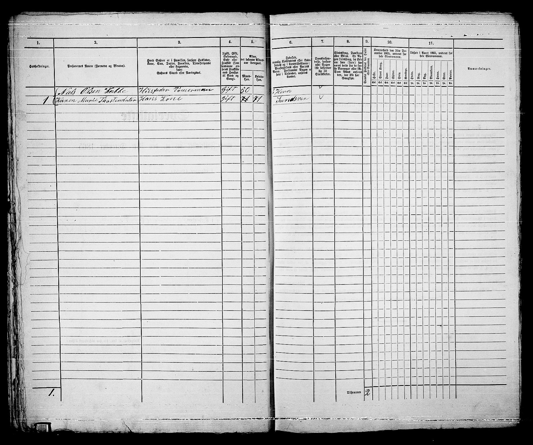 RA, Folketelling 1865 for 0604B Kongsberg prestegjeld, Kongsberg kjøpstad, 1865, s. 549