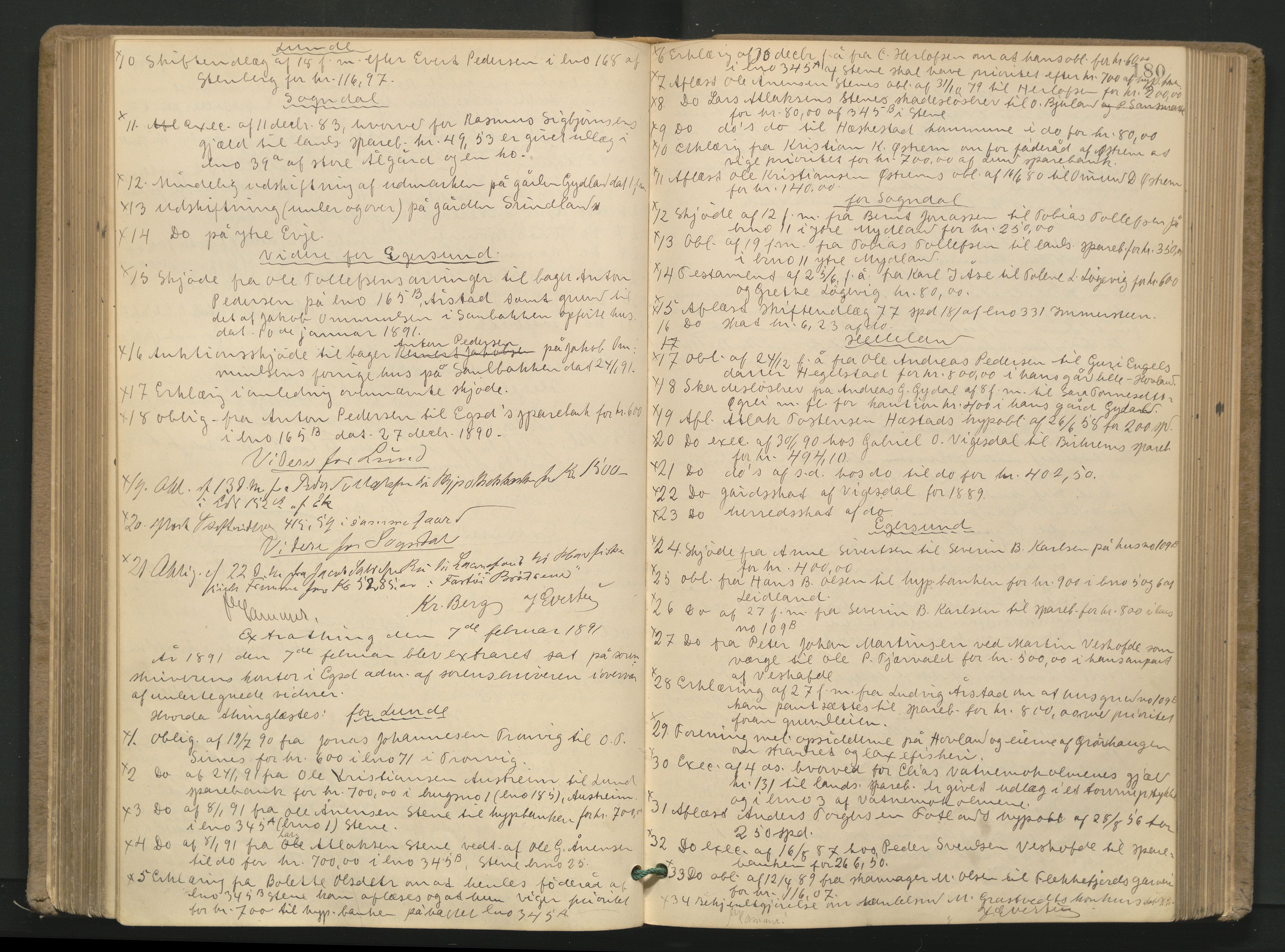 Dalane sorenskriveri, AV/SAST-A-100309/001/3/30/30BA/L0004: TINGBOK, 1888-1894, s. 179b-180a