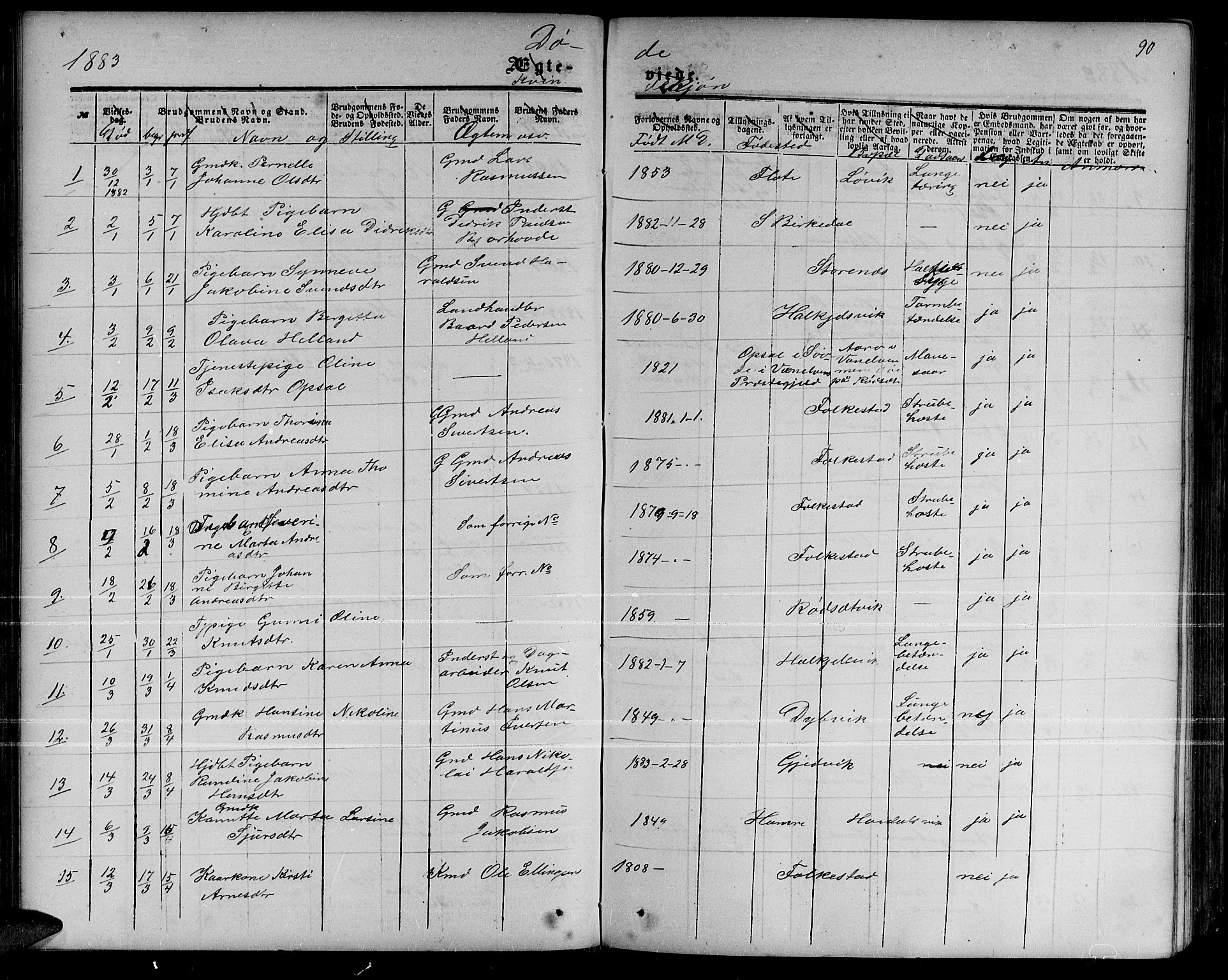 Ministerialprotokoller, klokkerbøker og fødselsregistre - Møre og Romsdal, AV/SAT-A-1454/511/L0157: Klokkerbok nr. 511C03, 1864-1884, s. 90