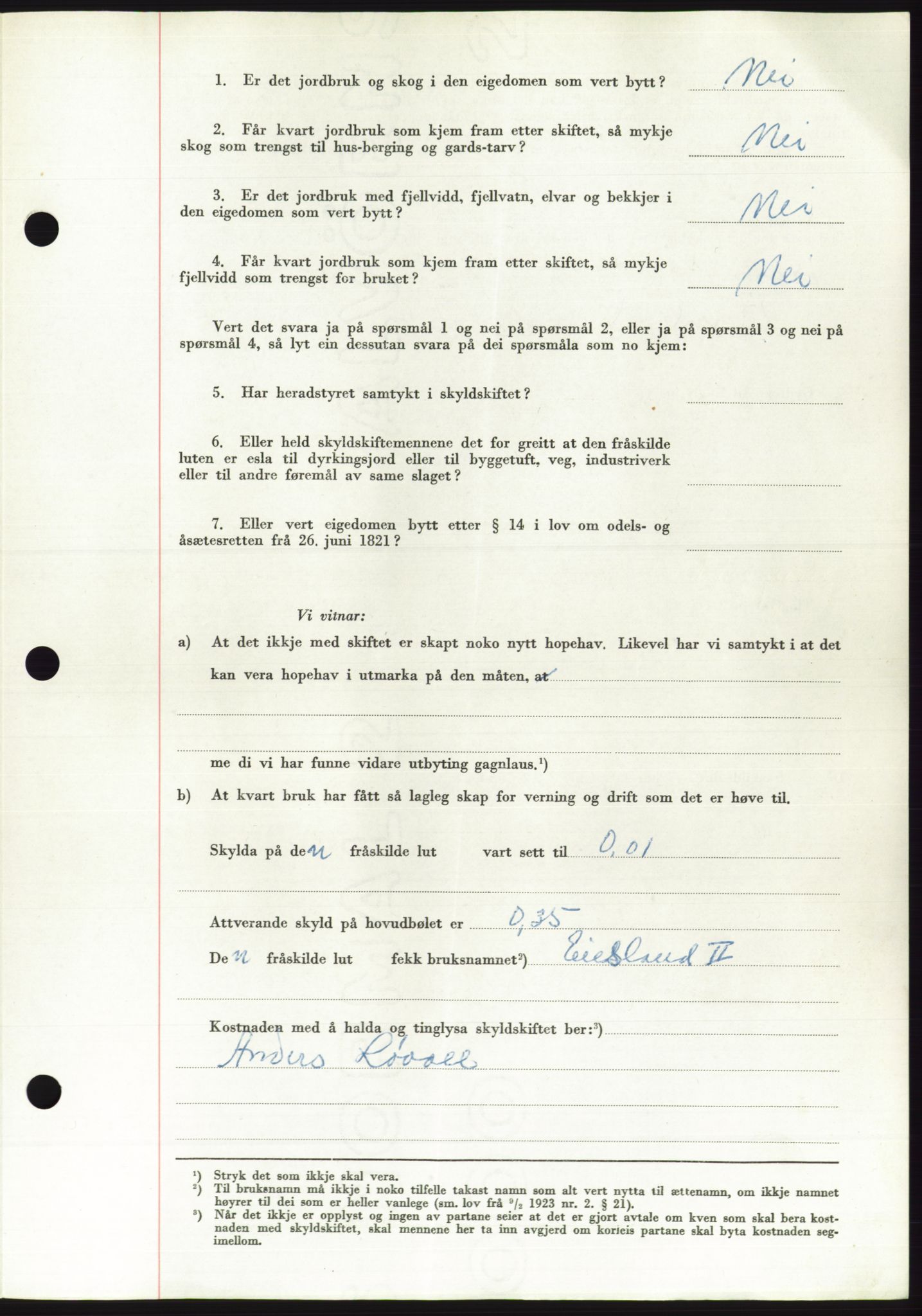 Søre Sunnmøre sorenskriveri, AV/SAT-A-4122/1/2/2C/L0090: Pantebok nr. 16A, 1951-1951, Dagboknr: 2419/1951