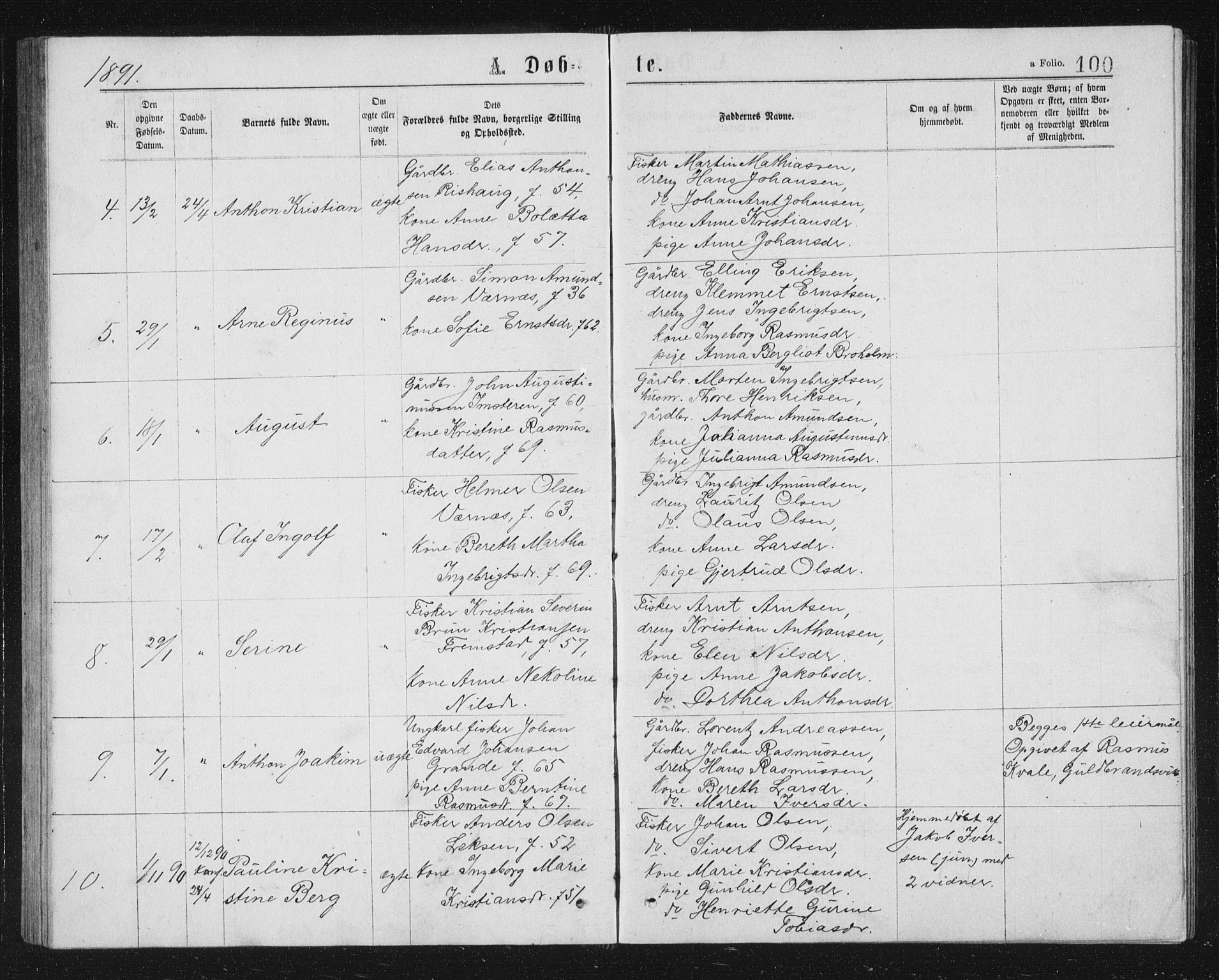 Ministerialprotokoller, klokkerbøker og fødselsregistre - Sør-Trøndelag, SAT/A-1456/662/L0756: Klokkerbok nr. 662C01, 1869-1891, s. 100