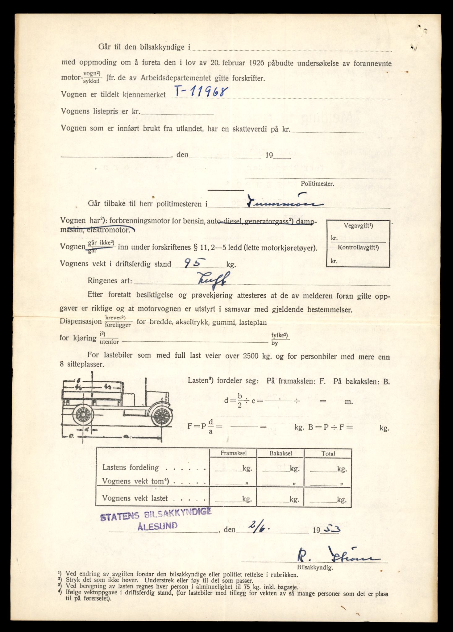 Møre og Romsdal vegkontor - Ålesund trafikkstasjon, AV/SAT-A-4099/F/Fe/L0031: Registreringskort for kjøretøy T 11800 - T 11996, 1927-1998, s. 2854