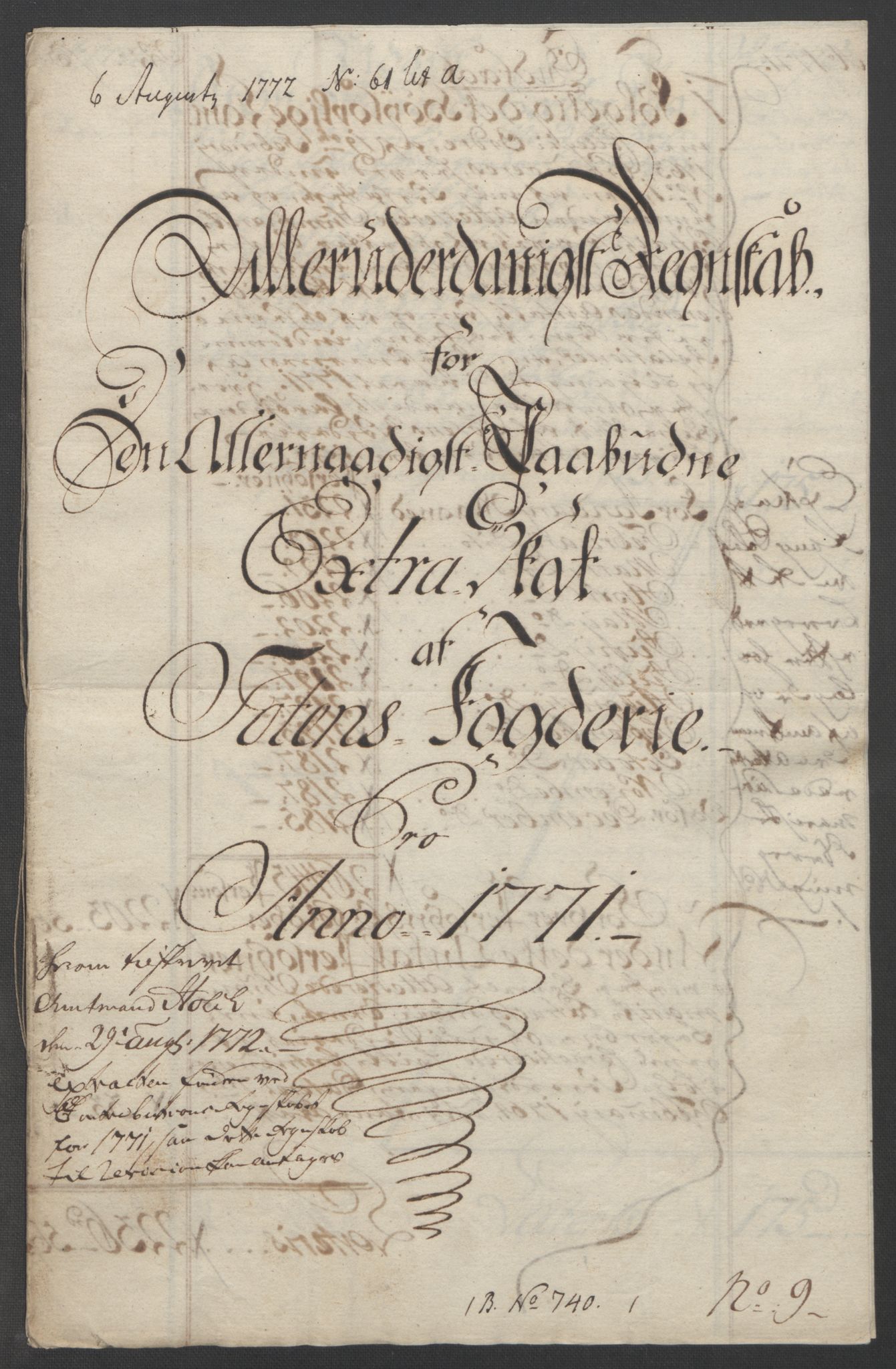 Rentekammeret inntil 1814, Reviderte regnskaper, Fogderegnskap, AV/RA-EA-4092/R19/L1399: Fogderegnskap Toten, Hadeland og Vardal, 1762-1783, s. 219