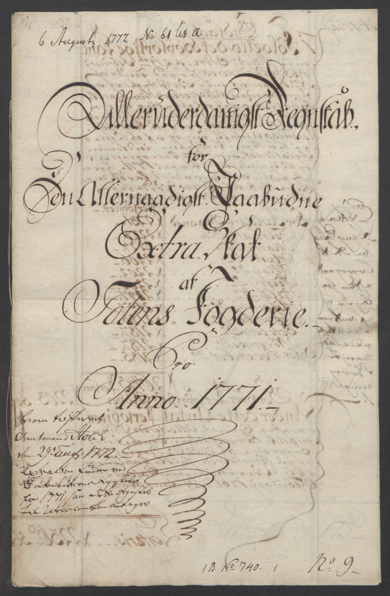 Rentekammeret inntil 1814, Reviderte regnskaper, Fogderegnskap, RA/EA-4092/R19/L1399: Fogderegnskap Toten, Hadeland og Vardal, 1762-1783, s. 219