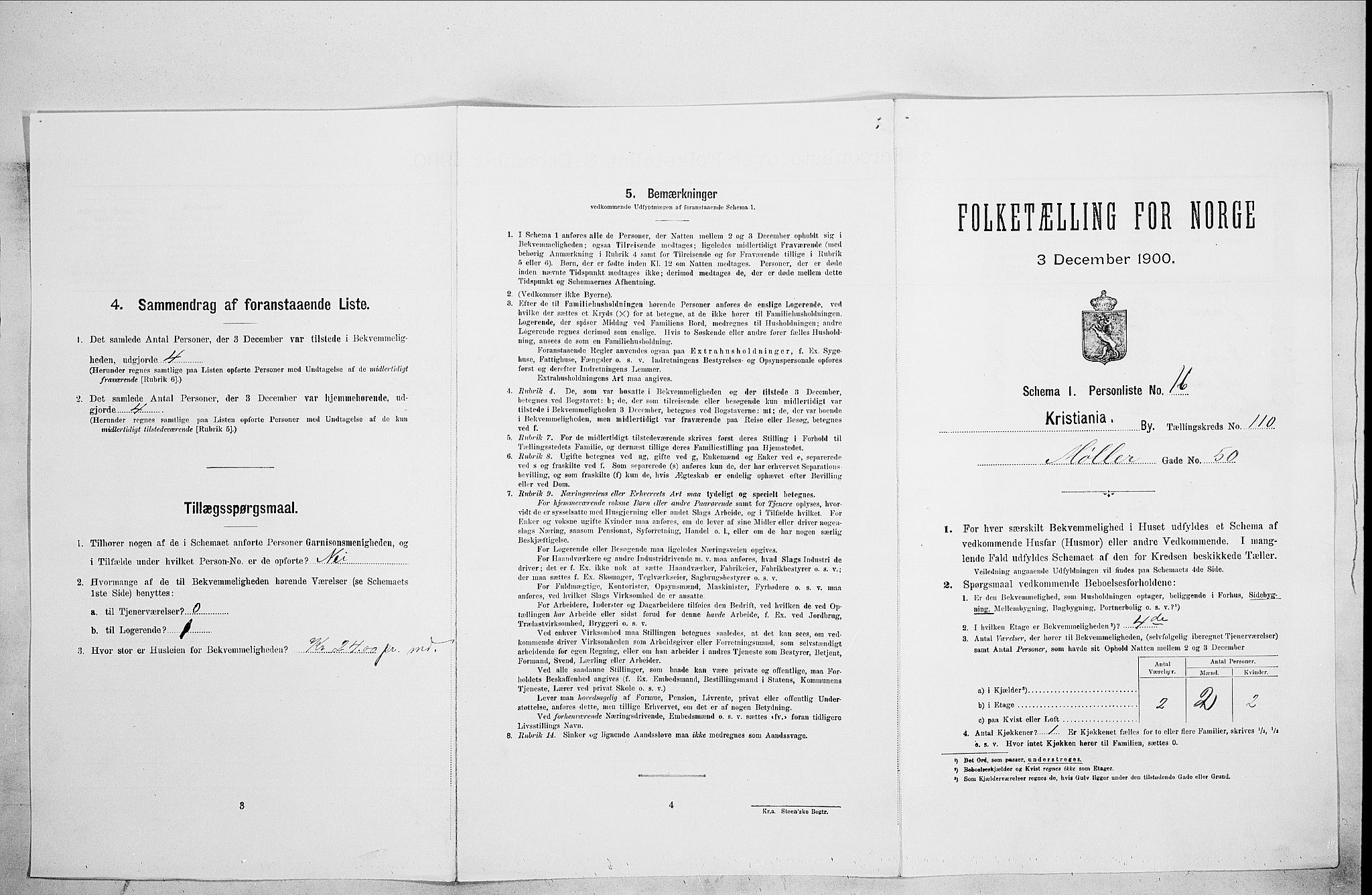 SAO, Folketelling 1900 for 0301 Kristiania kjøpstad, 1900, s. 62393