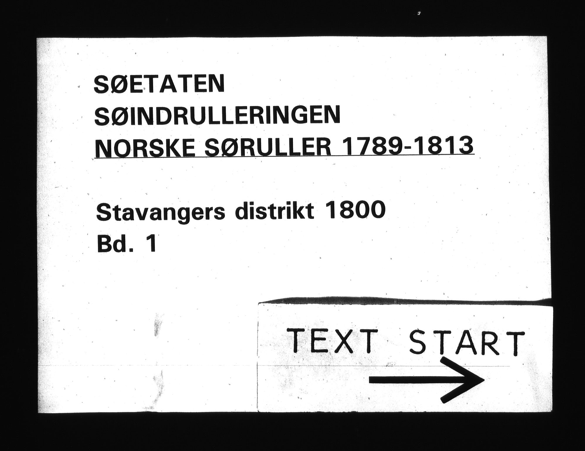 Sjøetaten, RA/EA-3110/F/L0277: Stavanger distrikt, bind 1, 1800