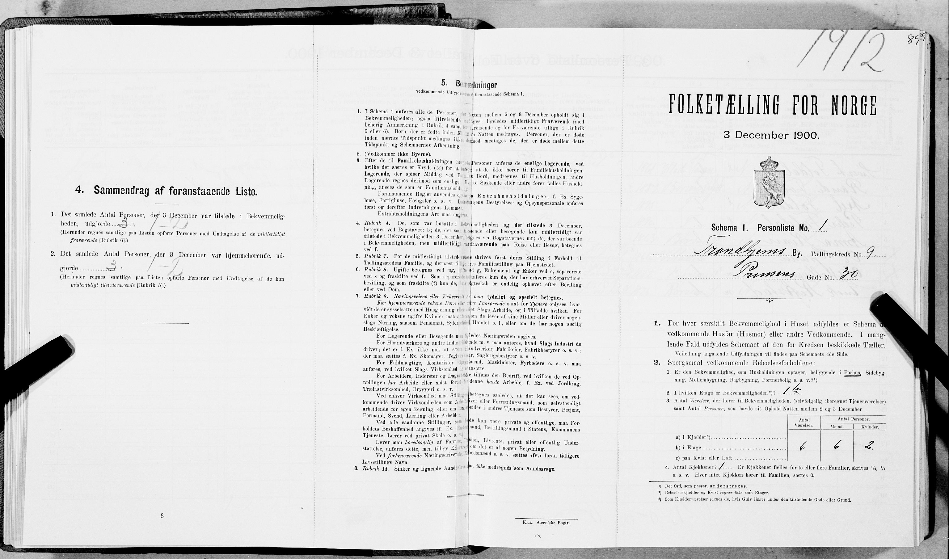 SAT, Folketelling 1900 for 1601 Trondheim kjøpstad, 1900, s. 1574