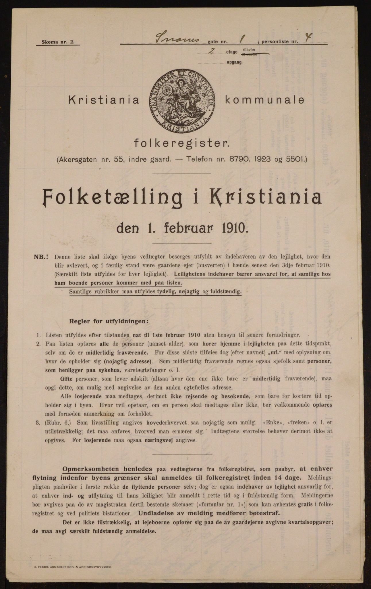 OBA, Kommunal folketelling 1.2.1910 for Kristiania, 1910, s. 93504