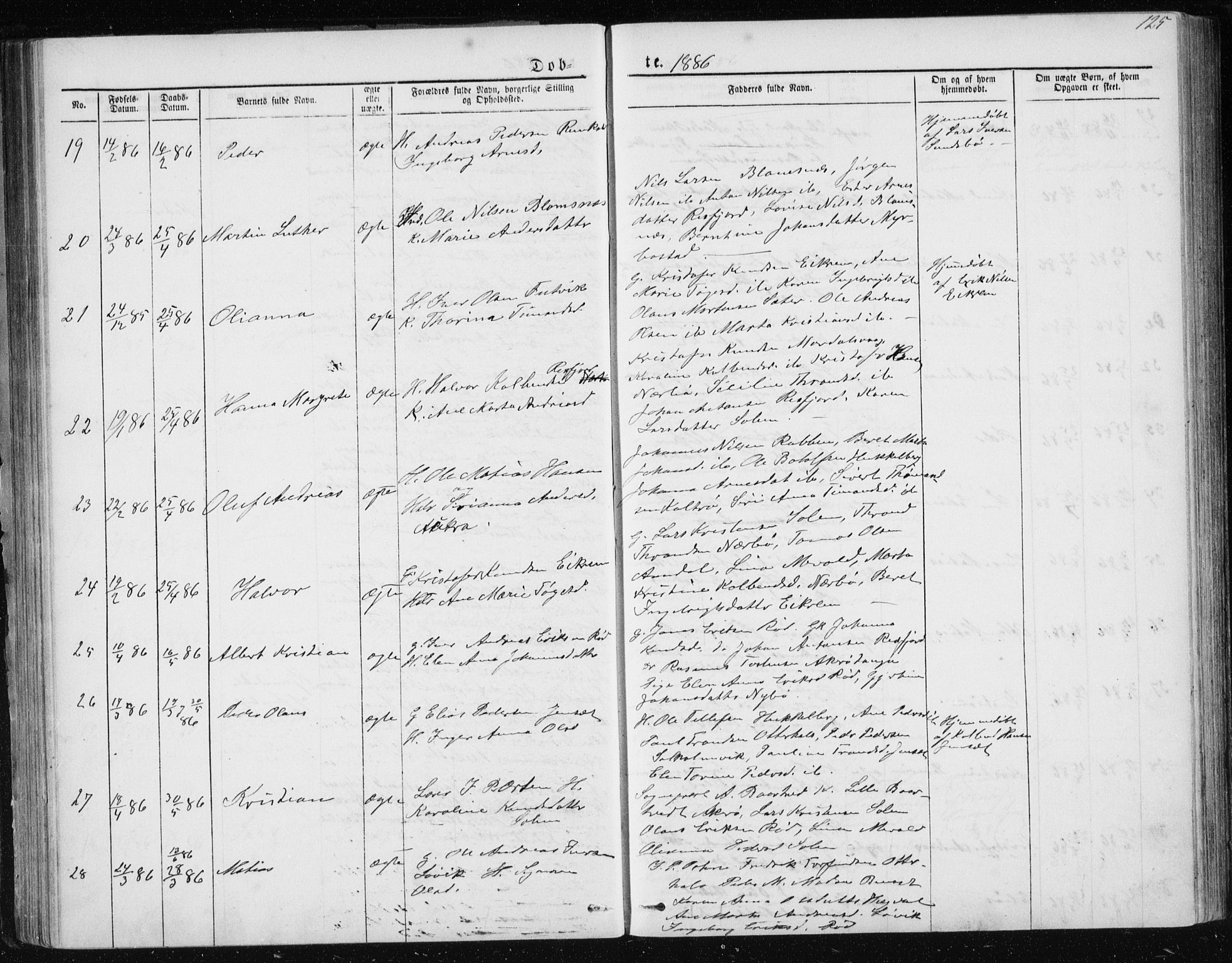 Ministerialprotokoller, klokkerbøker og fødselsregistre - Møre og Romsdal, AV/SAT-A-1454/560/L0724: Klokkerbok nr. 560C01, 1867-1892, s. 125