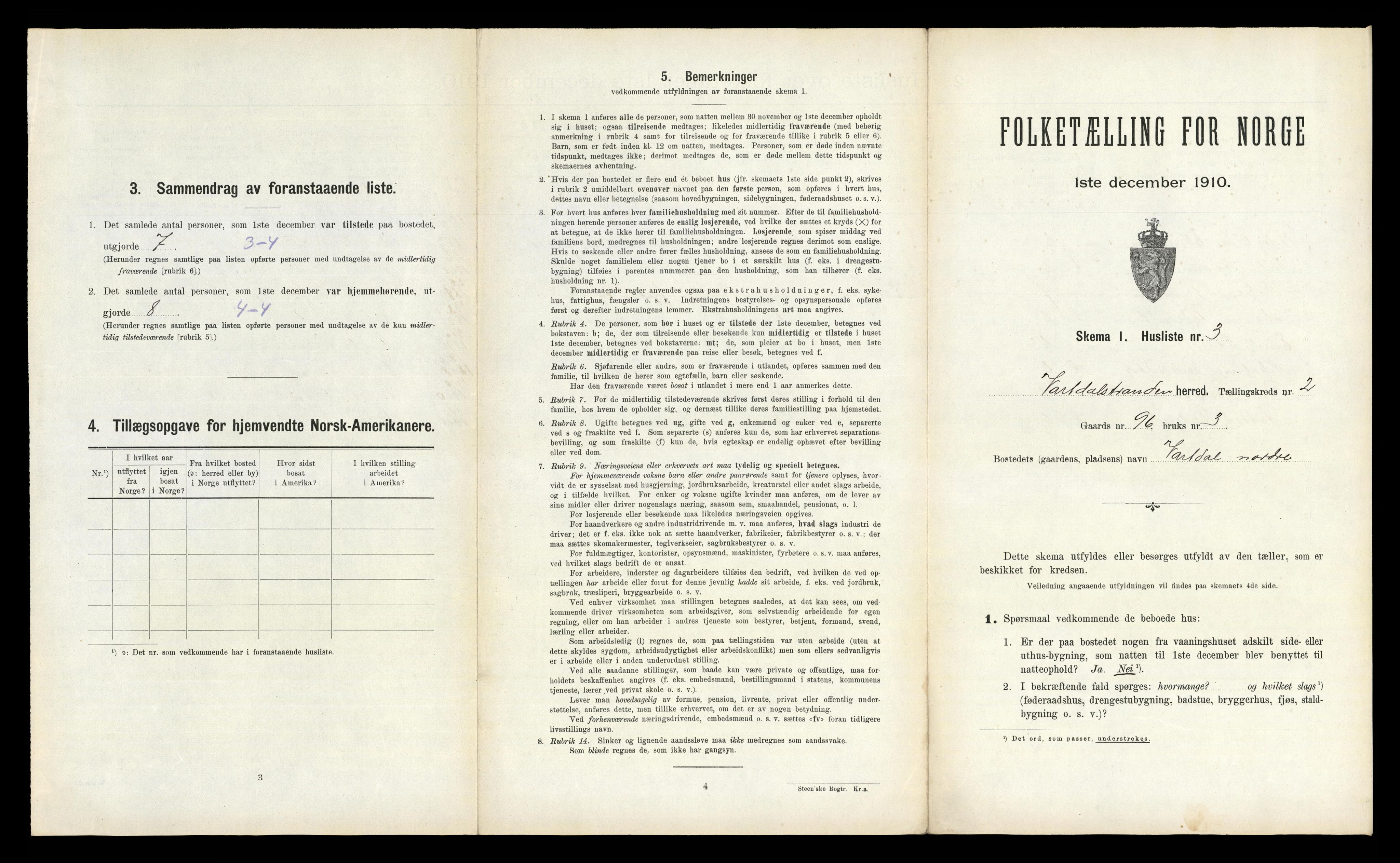 RA, Folketelling 1910 for 1521 Vartdal herred, 1910, s. 105