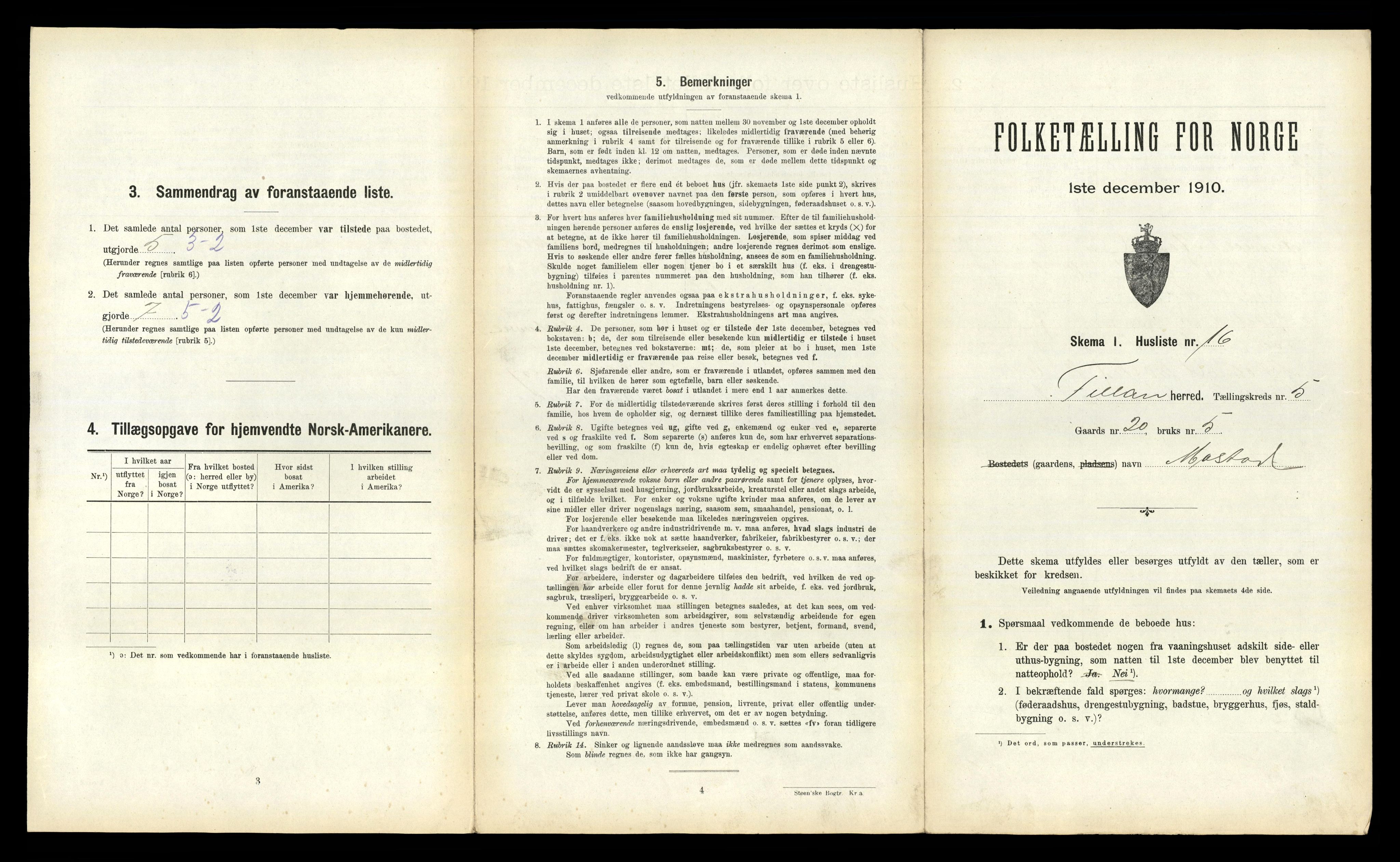 RA, Folketelling 1910 for 1616 Fillan herred, 1910, s. 399