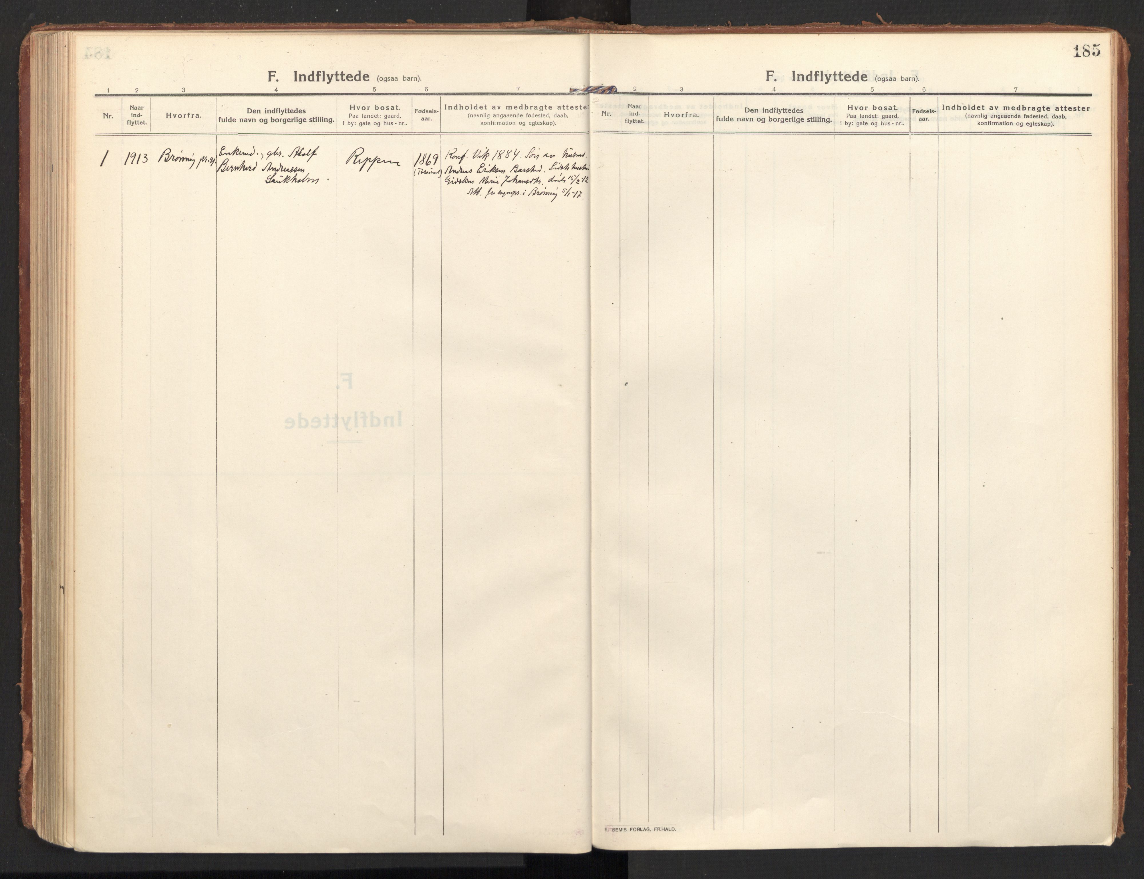 Ministerialprotokoller, klokkerbøker og fødselsregistre - Nordland, SAT/A-1459/810/L0156: Ministerialbok nr. 810A15, 1915-1930, s. 185