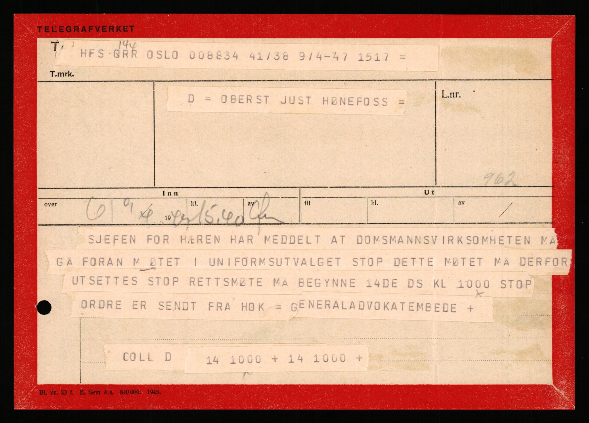 Forsvaret, Forsvarets krigshistoriske avdeling, AV/RA-RAFA-2017/Y/Yb/L0141: II-C-11-620  -  6. Divisjon: IR 15, 1940-1948, s. 301