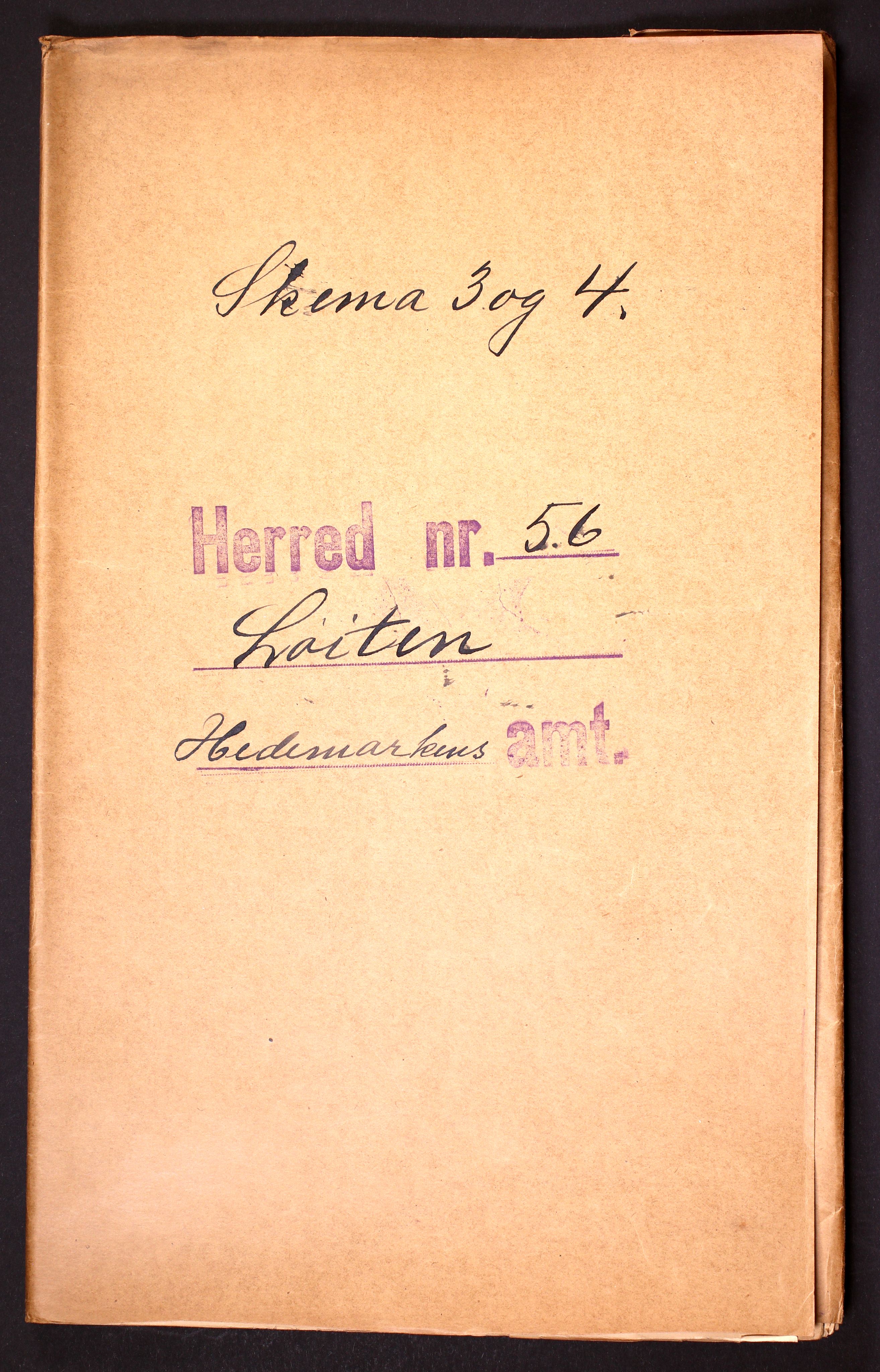 RA, Folketelling 1910 for 0415 Løten herred, 1910, s. 1