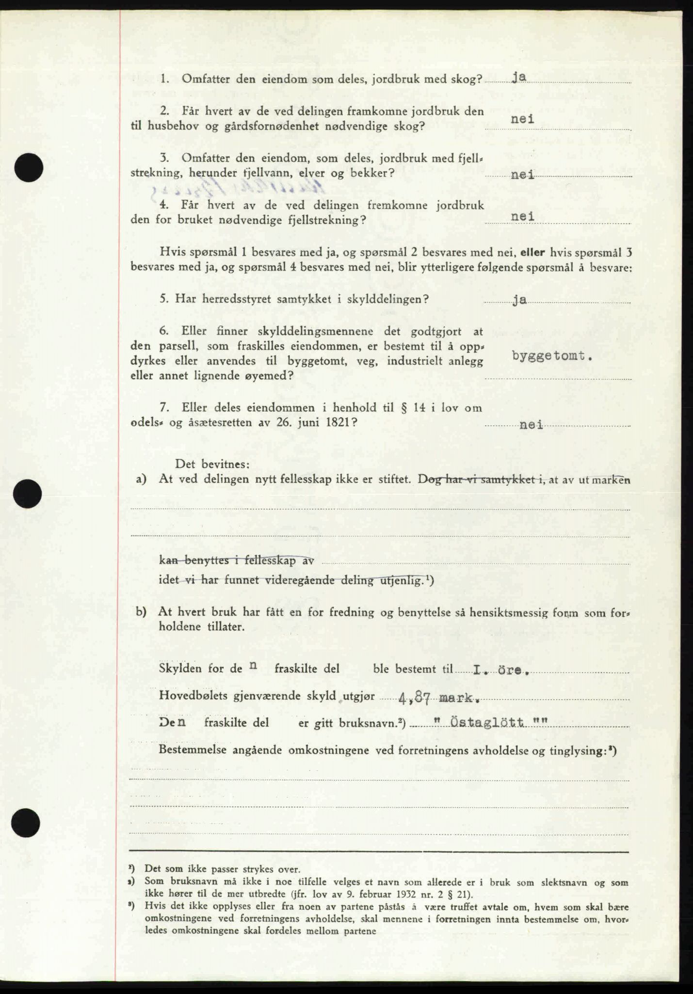 Follo sorenskriveri, SAO/A-10274/G/Ga/Gaa/L0085: Pantebok nr. I 85, 1948-1948, Dagboknr: 4030/1948