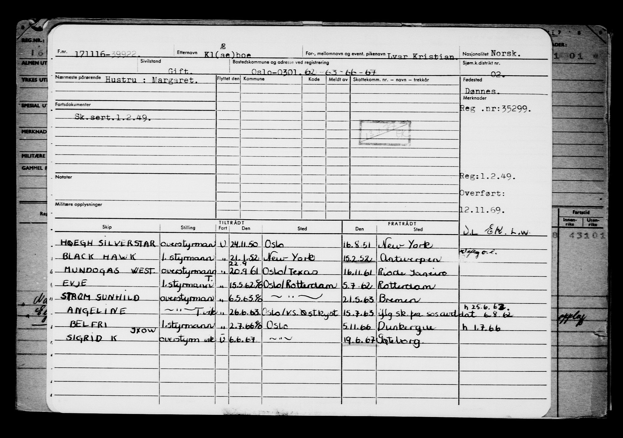 Direktoratet for sjømenn, AV/RA-S-3545/G/Gb/L0144: Hovedkort, 1916, s. 33