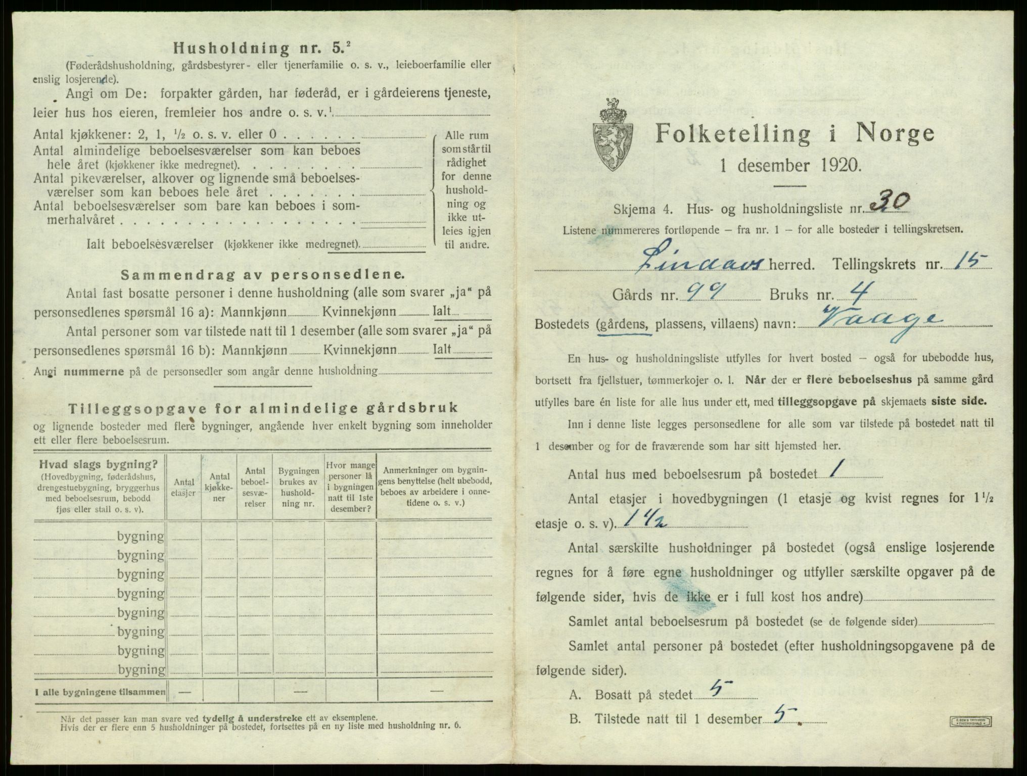 SAB, Folketelling 1920 for 1263 Lindås herred, 1920, s. 1055