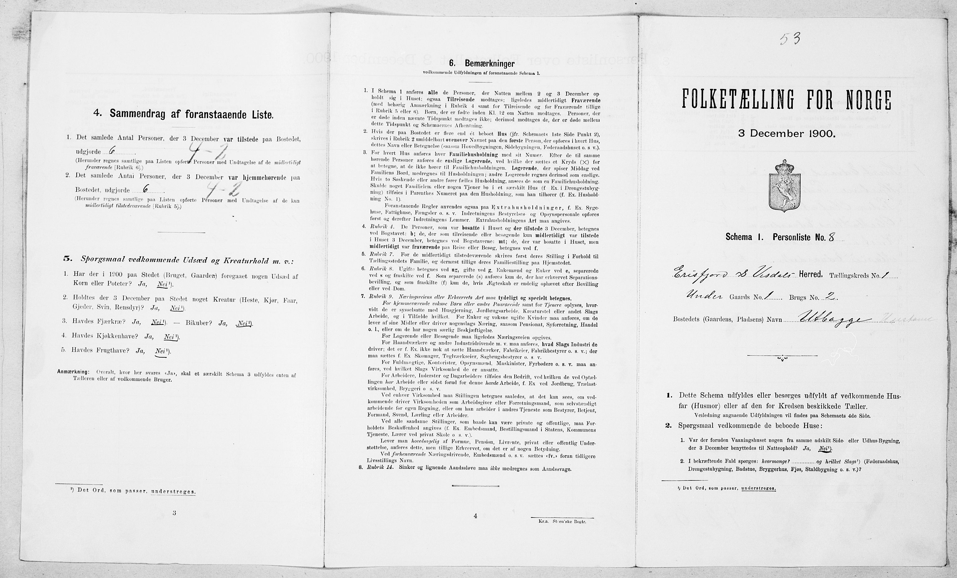 SAT, Folketelling 1900 for 1542 Eresfjord og Vistdal herred, 1900, s. 67