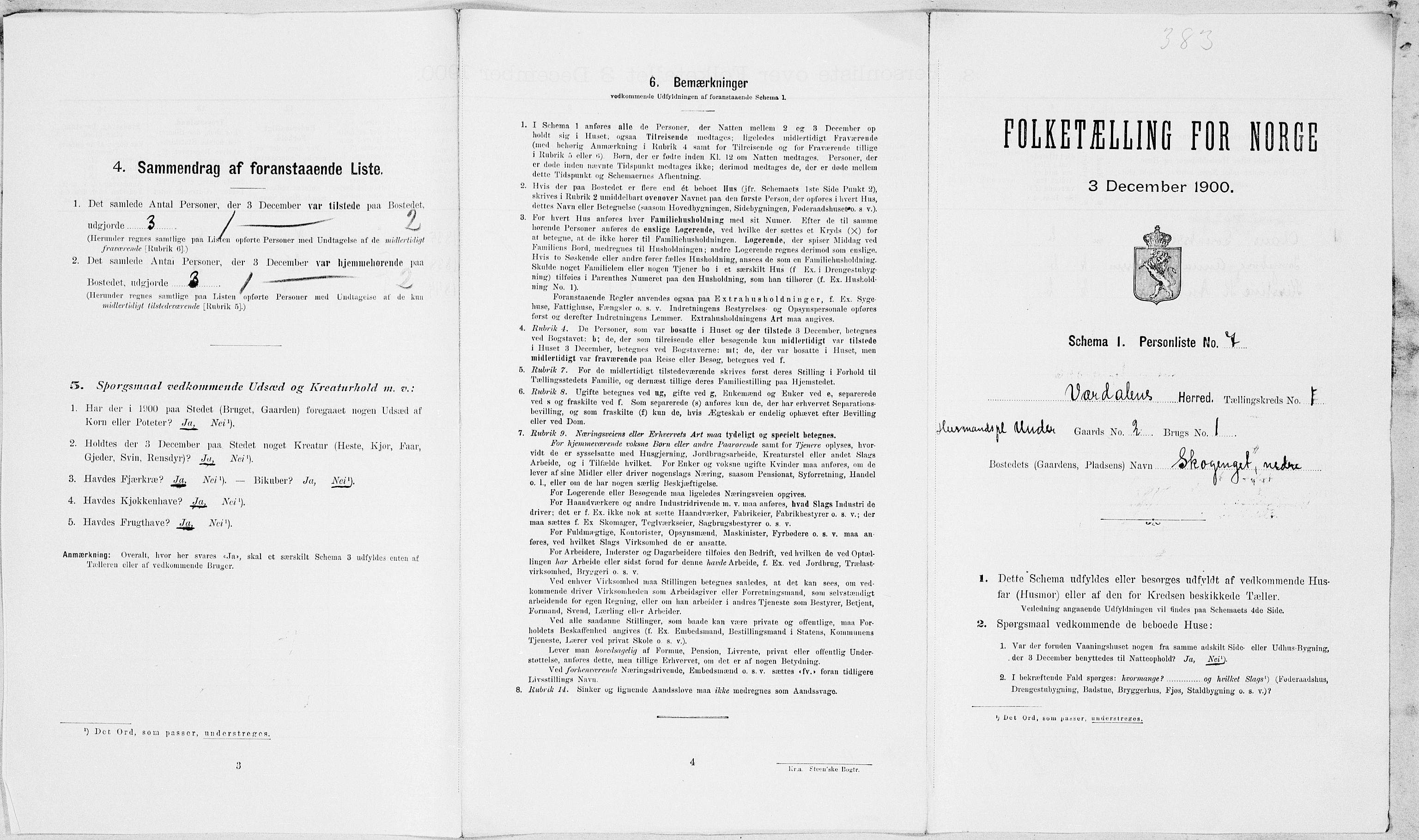 SAT, Folketelling 1900 for 1721 Verdal herred, 1900, s. 161