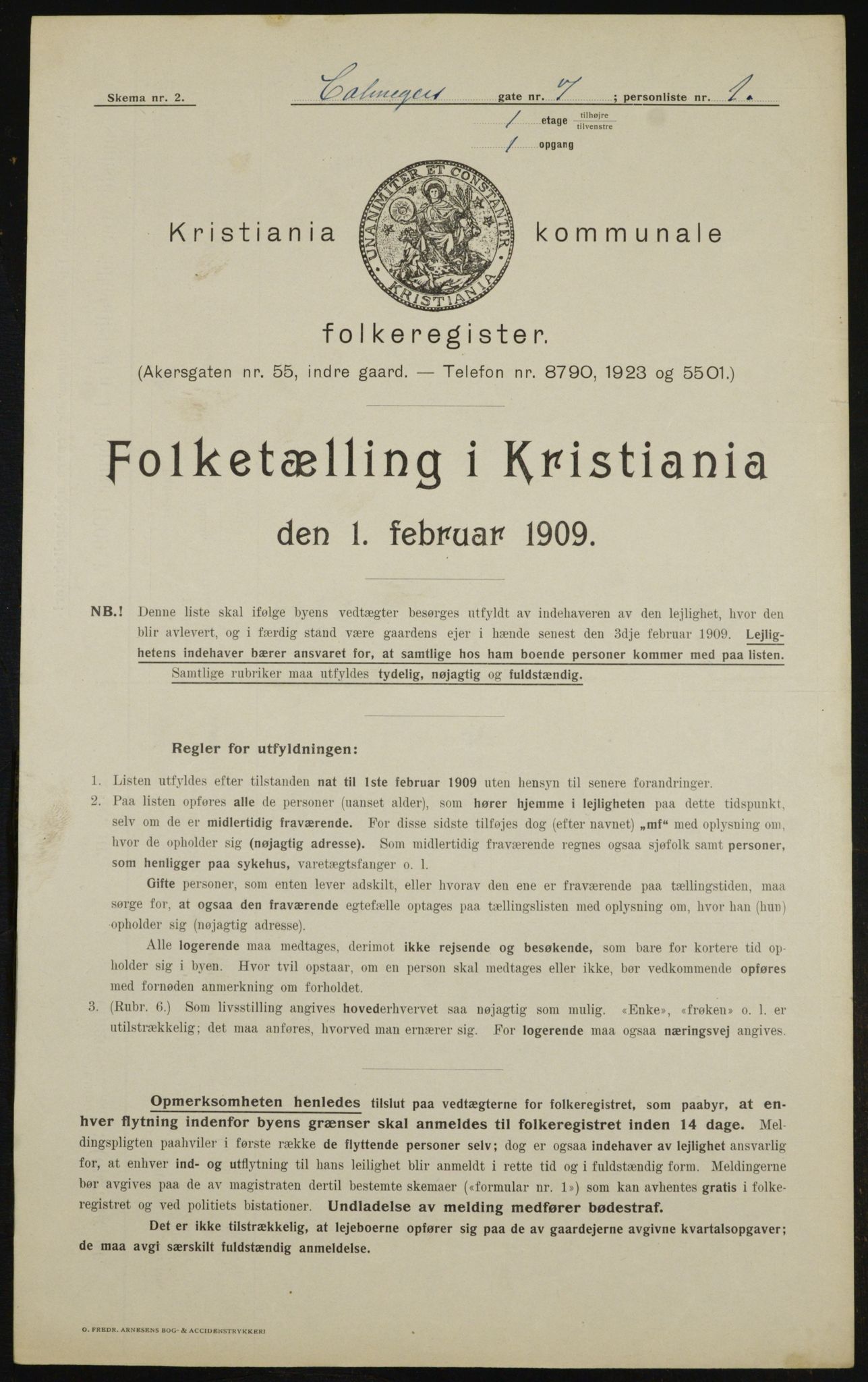 OBA, Kommunal folketelling 1.2.1909 for Kristiania kjøpstad, 1909, s. 10243