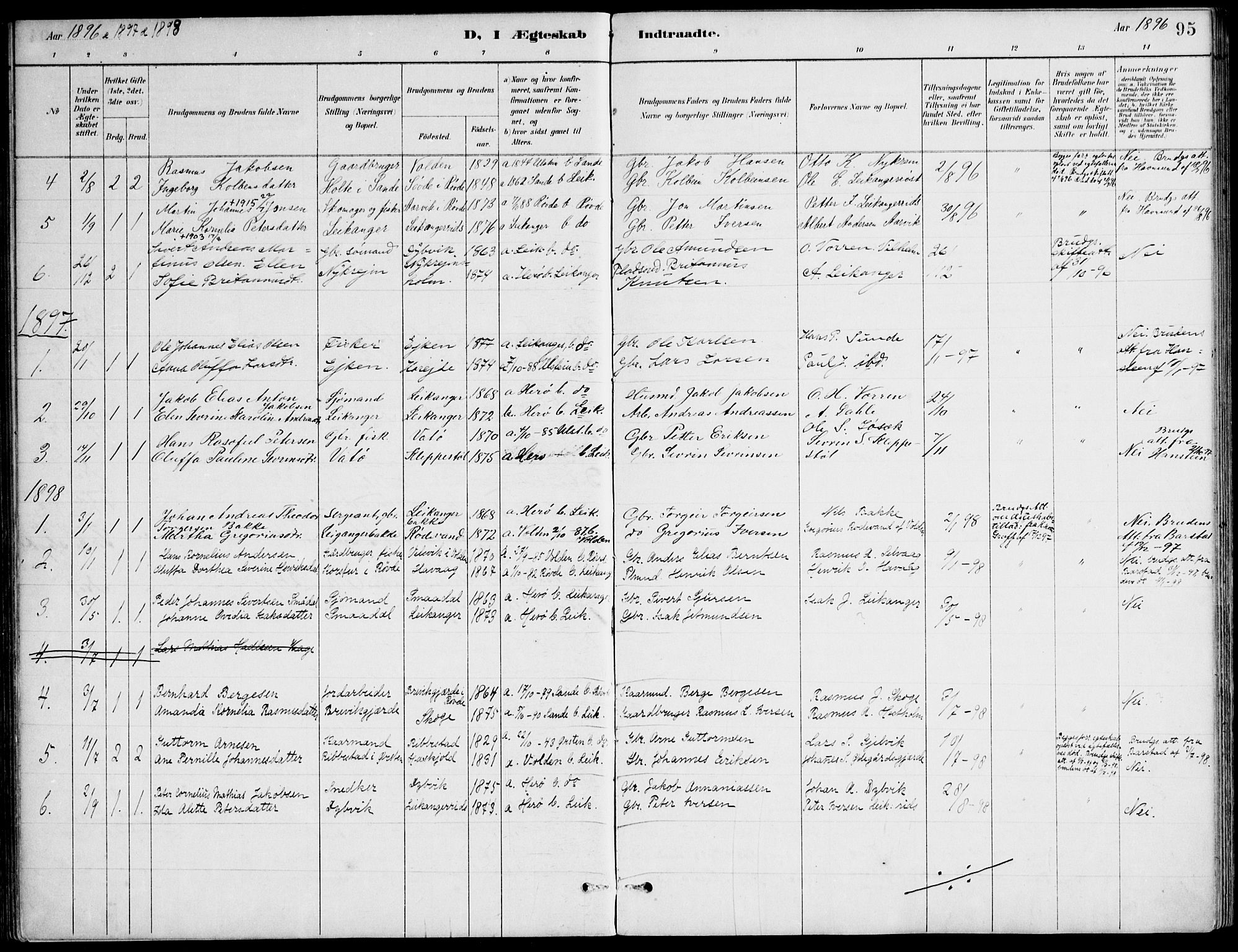 Ministerialprotokoller, klokkerbøker og fødselsregistre - Møre og Romsdal, SAT/A-1454/508/L0095: Ministerialbok nr. 508A02, 1887-1920, s. 95