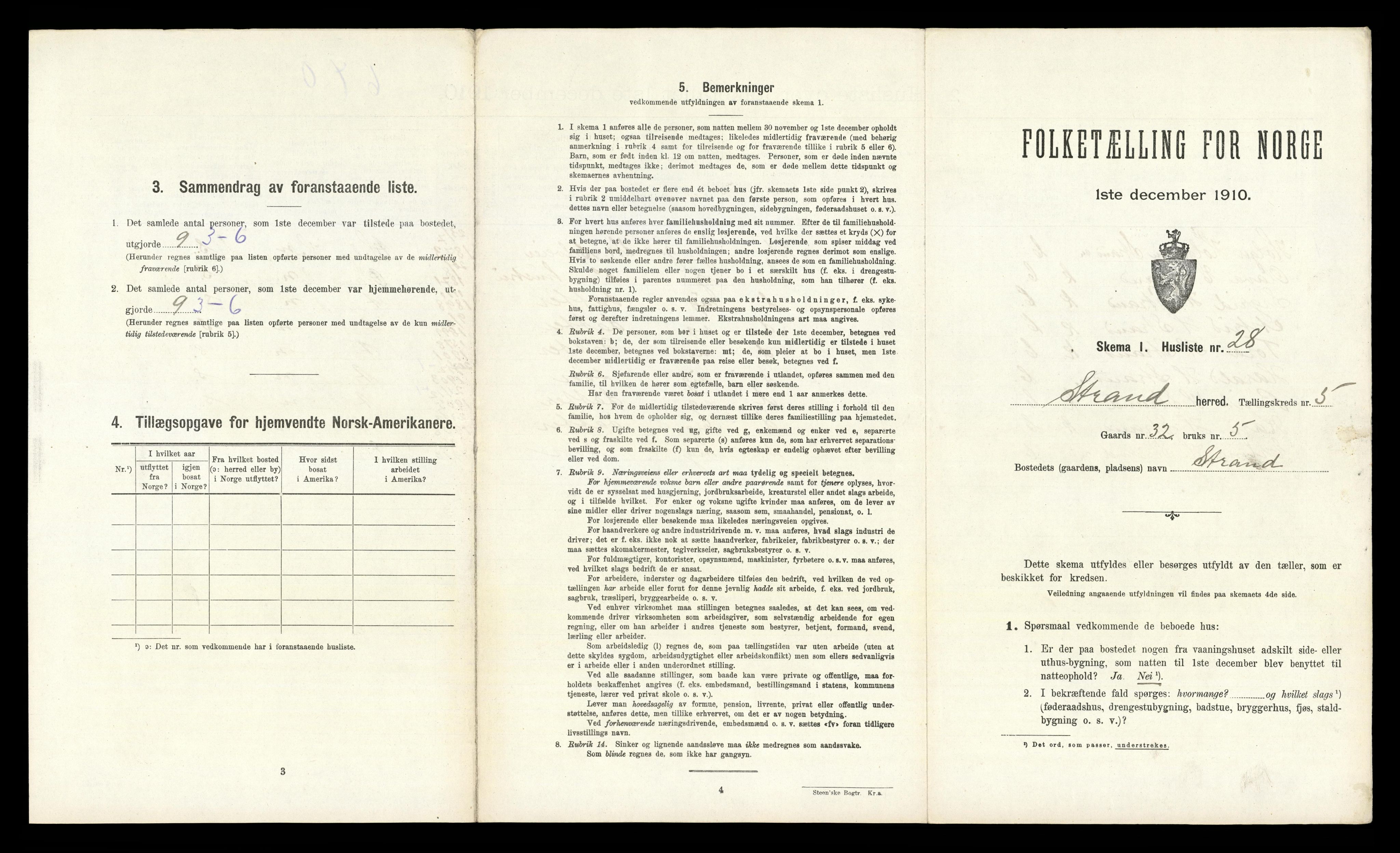 RA, Folketelling 1910 for 1130 Strand herred, 1910, s. 499