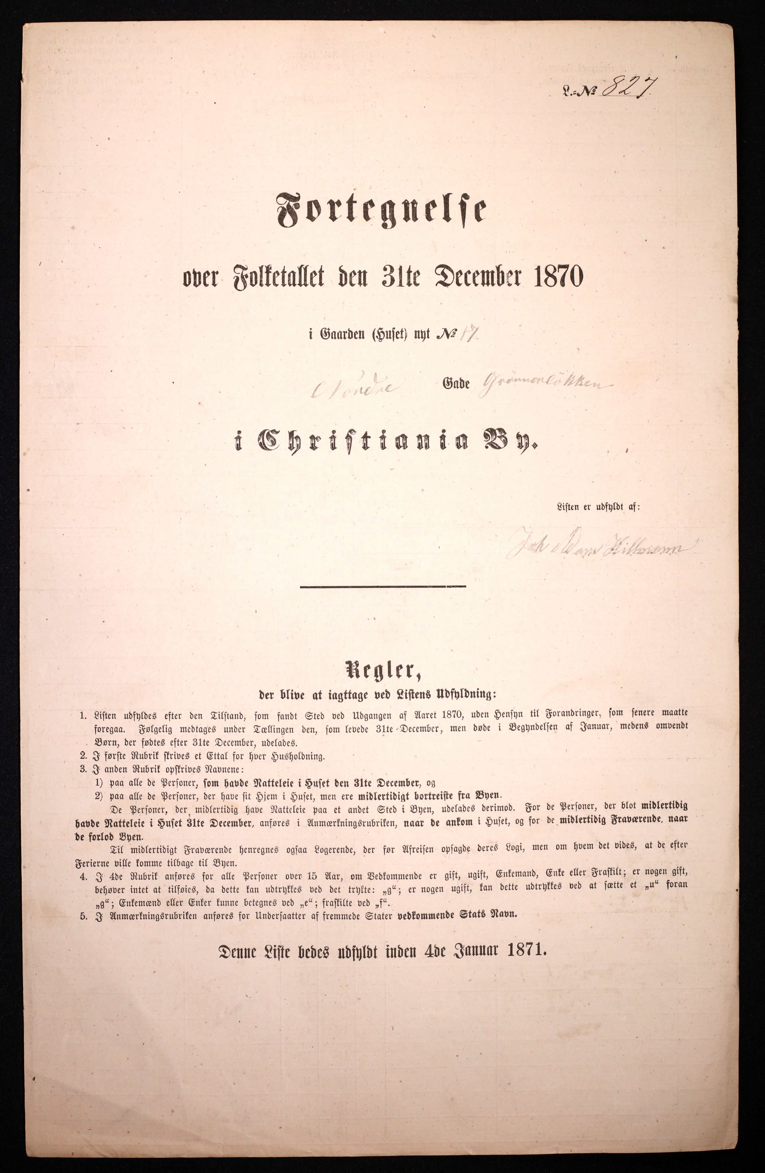 RA, Folketelling 1870 for 0301 Kristiania kjøpstad, 1870, s. 2662