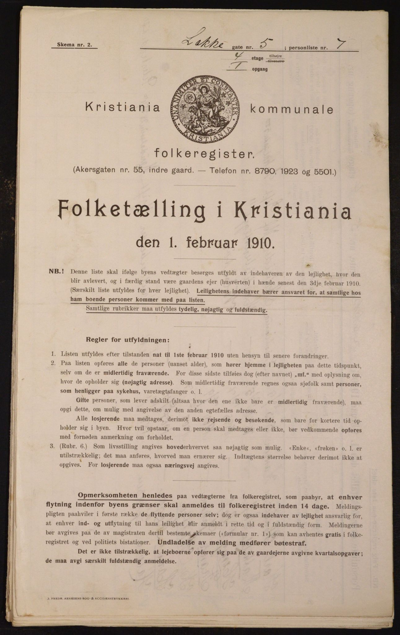 OBA, Kommunal folketelling 1.2.1910 for Kristiania, 1910, s. 53375