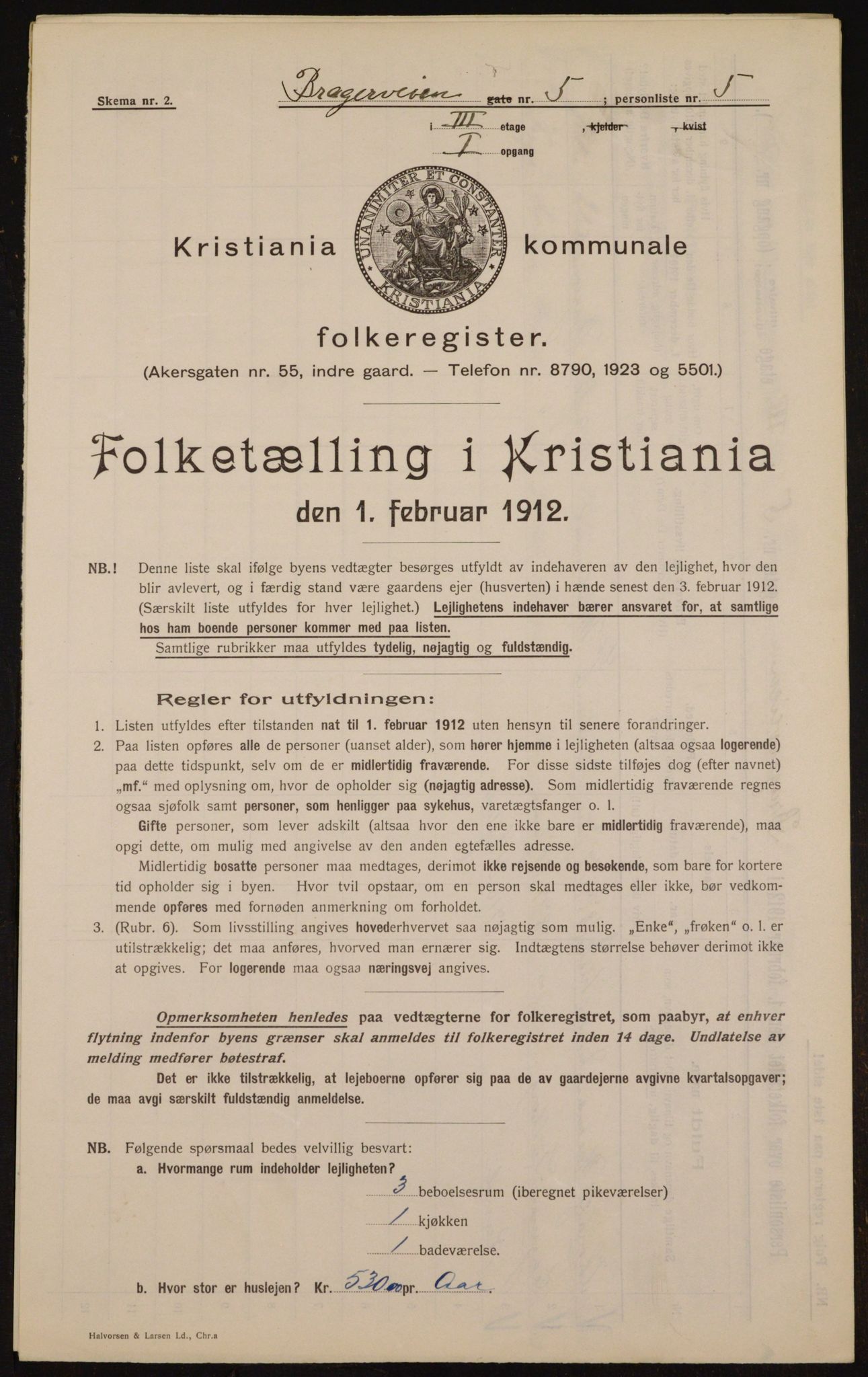 OBA, Kommunal folketelling 1.2.1912 for Kristiania, 1912, s. 7963