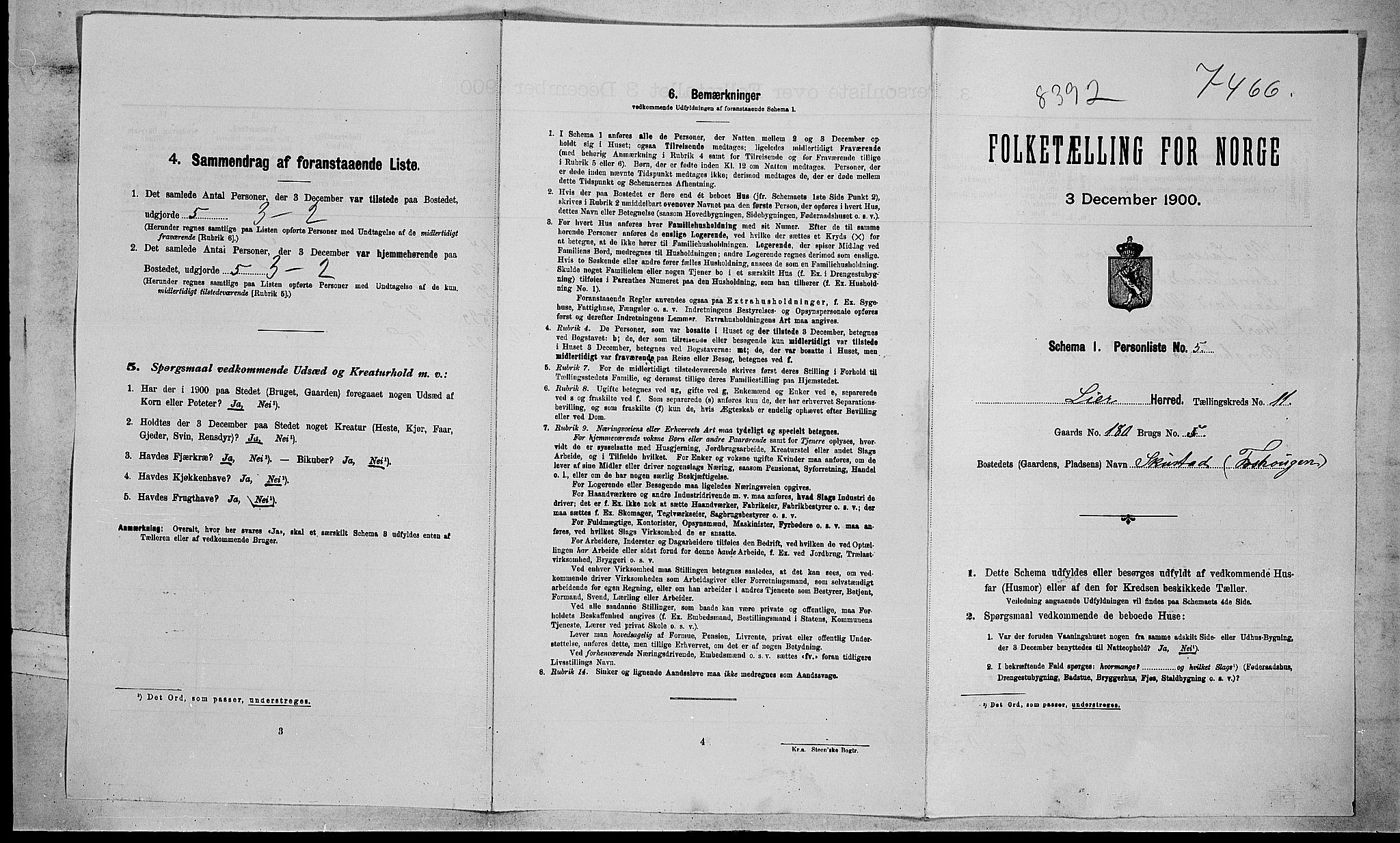RA, Folketelling 1900 for 0626 Lier herred, 1900, s. 1715
