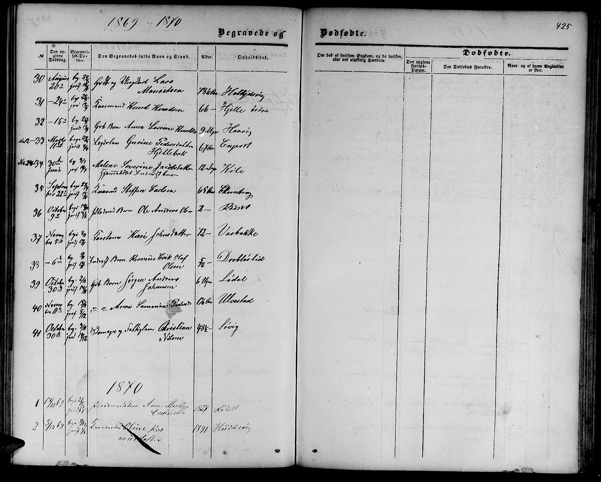 Ministerialprotokoller, klokkerbøker og fødselsregistre - Møre og Romsdal, AV/SAT-A-1454/511/L0157: Klokkerbok nr. 511C03, 1864-1884, s. 425