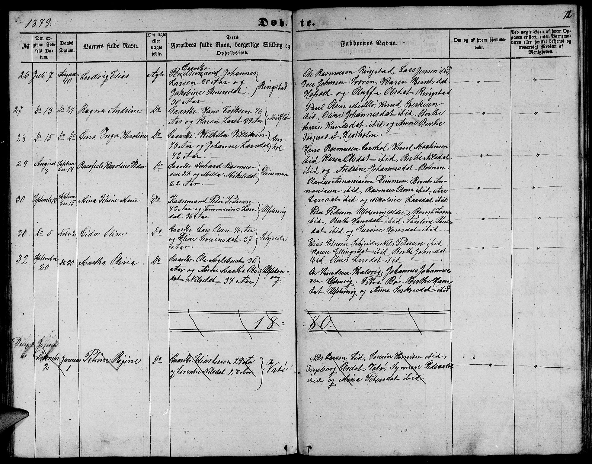 Ministerialprotokoller, klokkerbøker og fødselsregistre - Møre og Romsdal, SAT/A-1454/509/L0111: Klokkerbok nr. 509C01, 1854-1882, s. 72