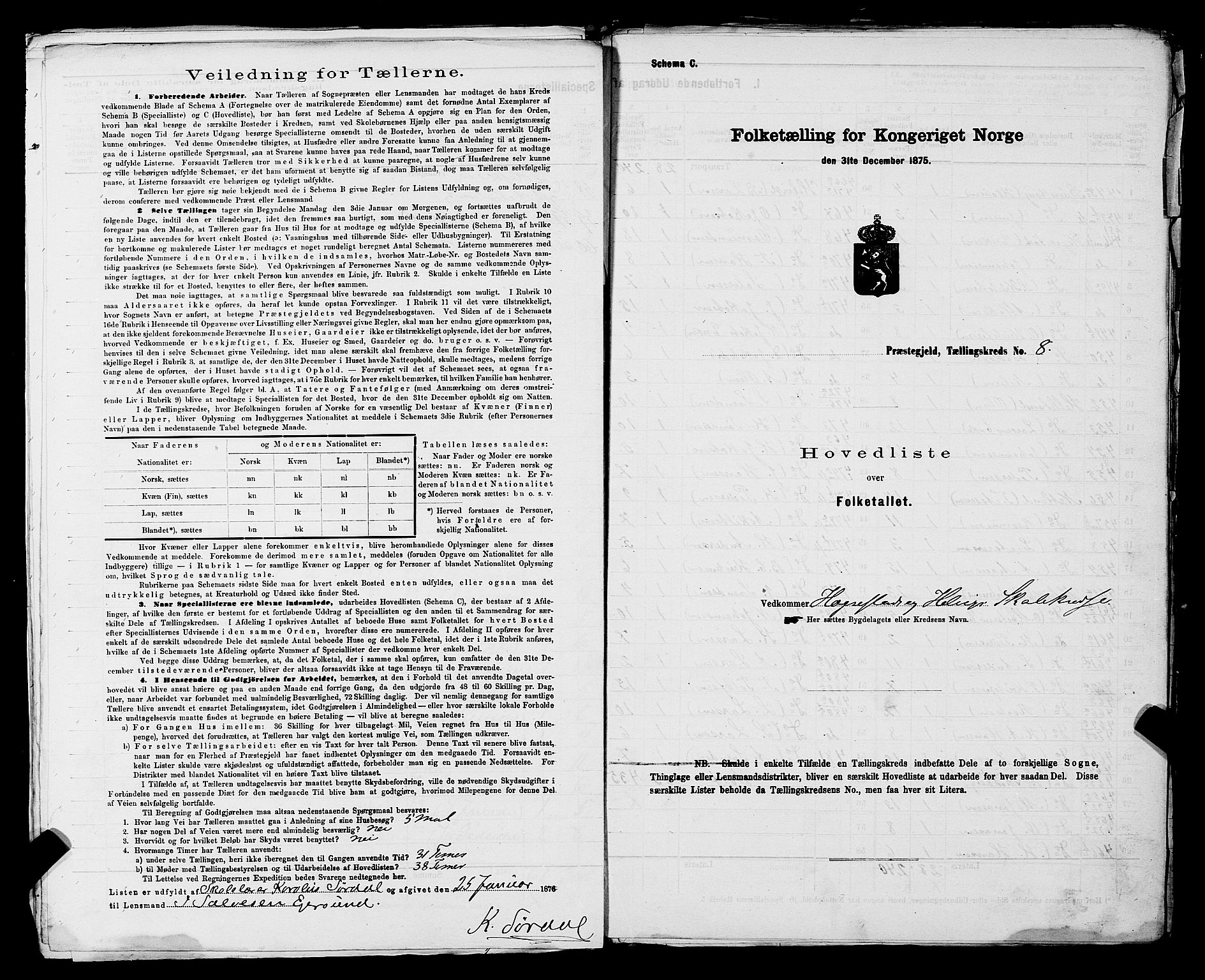 SAST, Folketelling 1875 for 1116L Eigersund prestegjeld, Eigersund landsokn og Ogna sokn, 1875, s. 22