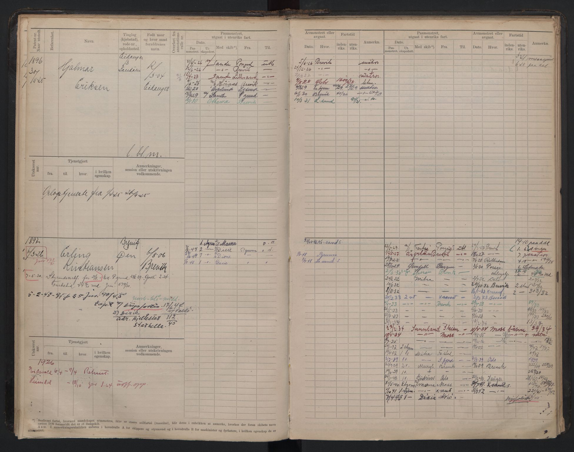 Brevik innrulleringskontor, AV/SAKO-A-833/F/Fb/L0006: Hovedrulle, 1916-1948, s. 39