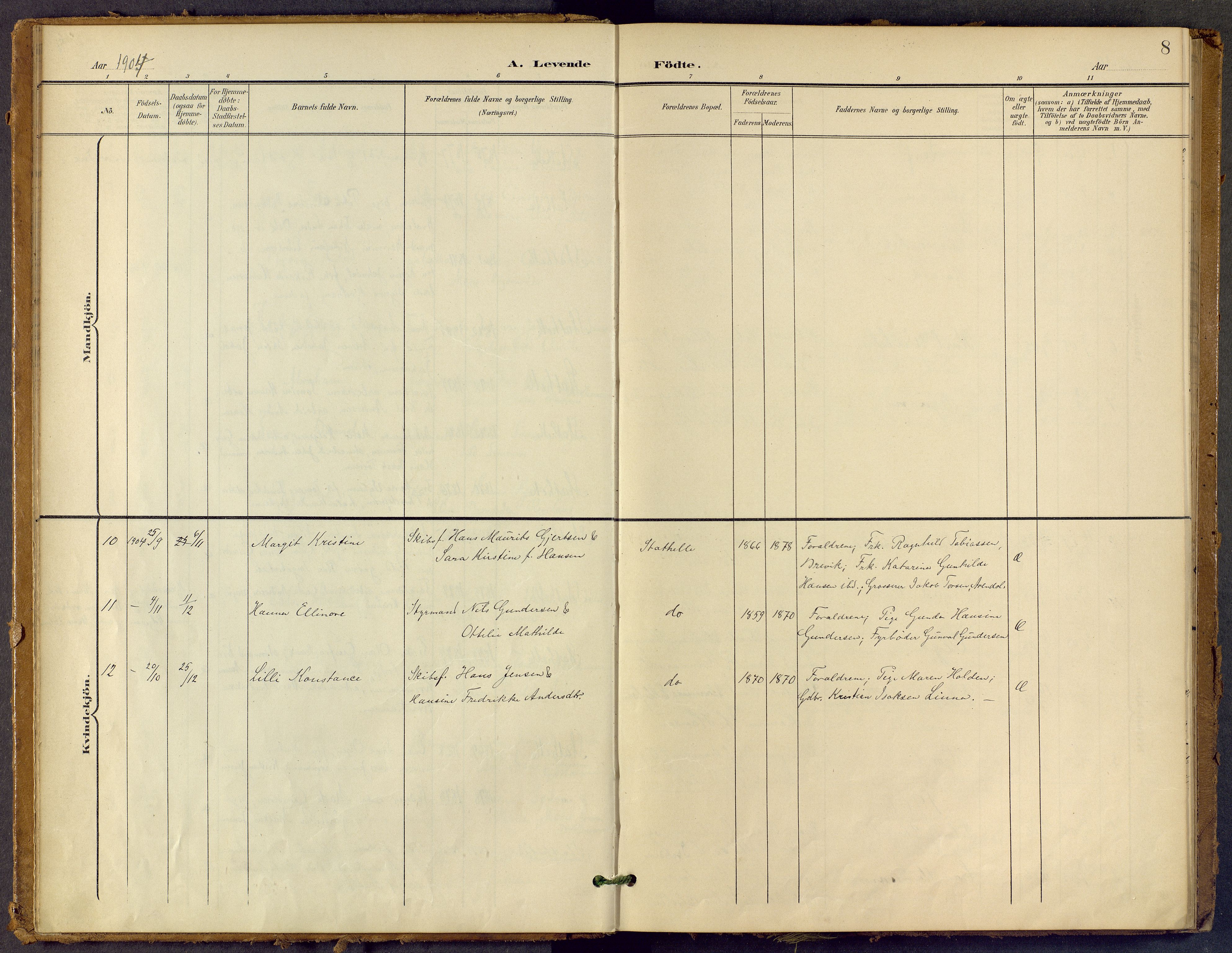 Bamble kirkebøker, SAKO/A-253/F/Fb/L0002: Ministerialbok nr. II 2, 1900-1921, s. 8