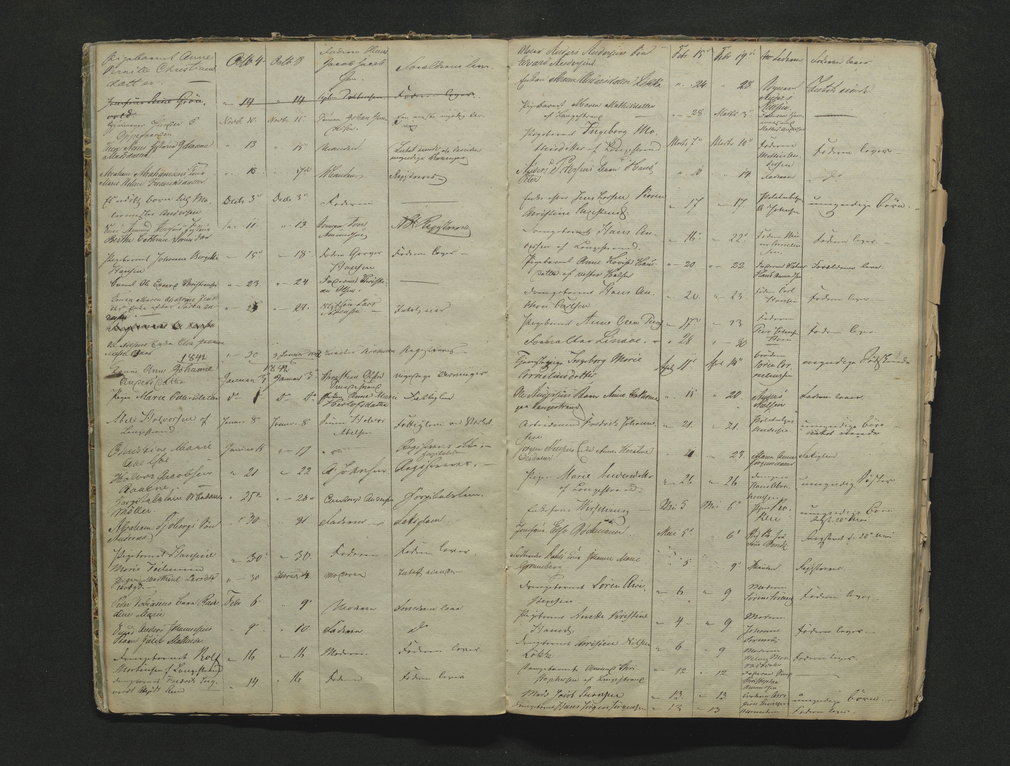 Larvik byfogd, AV/SAKO-A-218/H/Ha/Hab/L0001b: Dødsanmeldelsesprotokoll, 1838-1856