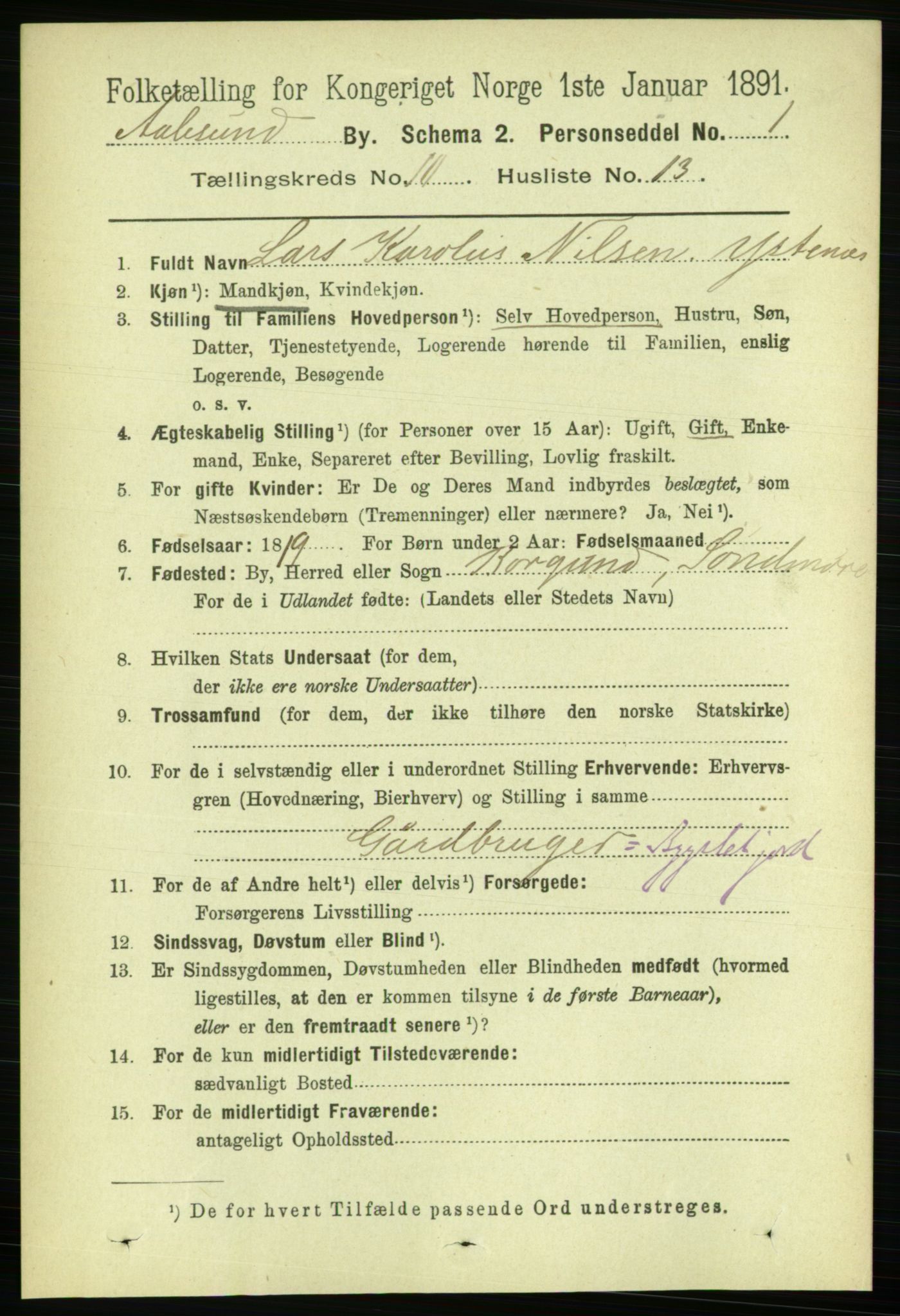 RA, Folketelling 1891 for 1501 Ålesund kjøpstad, 1891, s. 6736