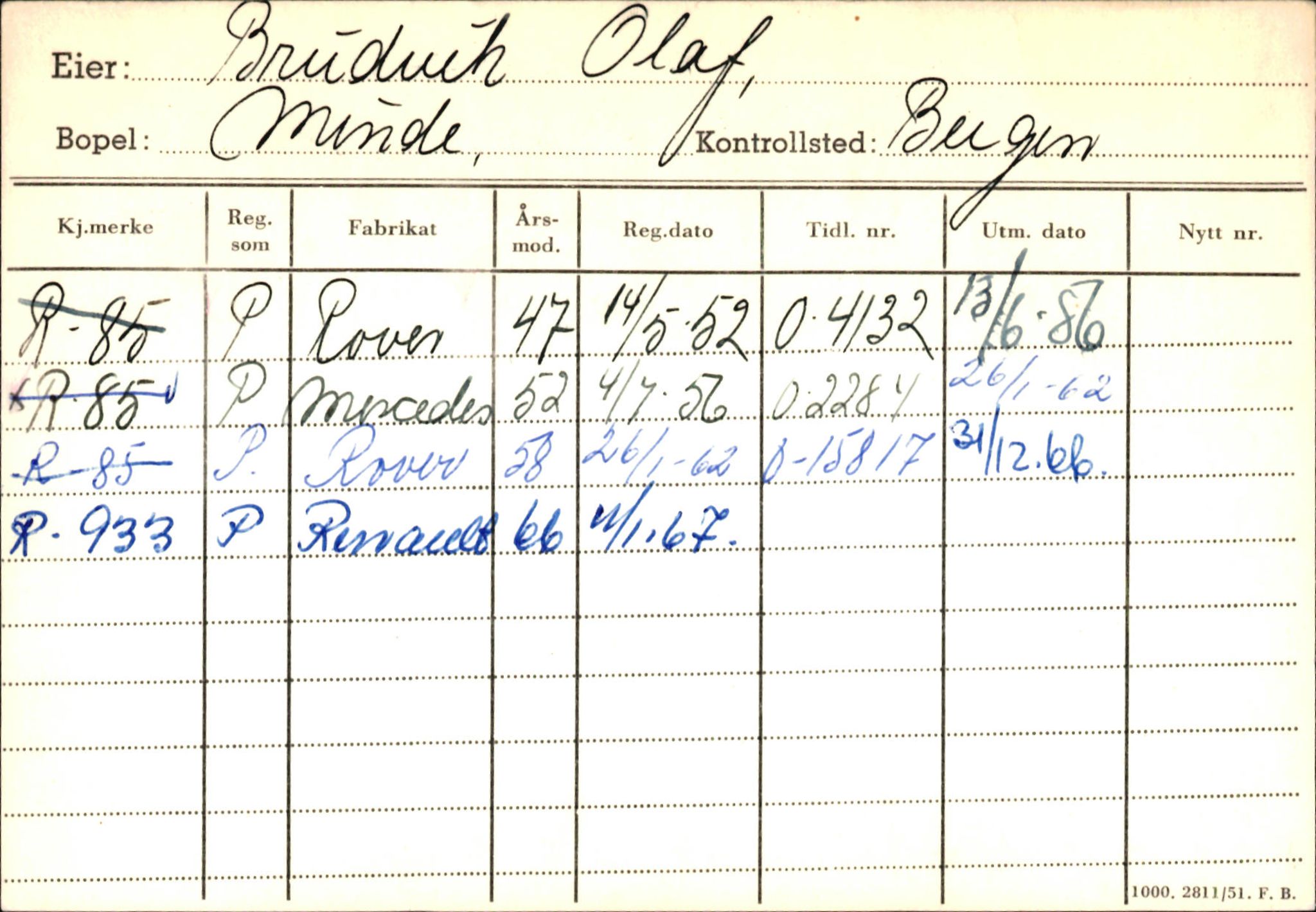 Statens vegvesen, Hordaland vegkontor, AV/SAB-A-5201/2/Ha/L0007: R-eierkort B, 1920-1971, s. 57