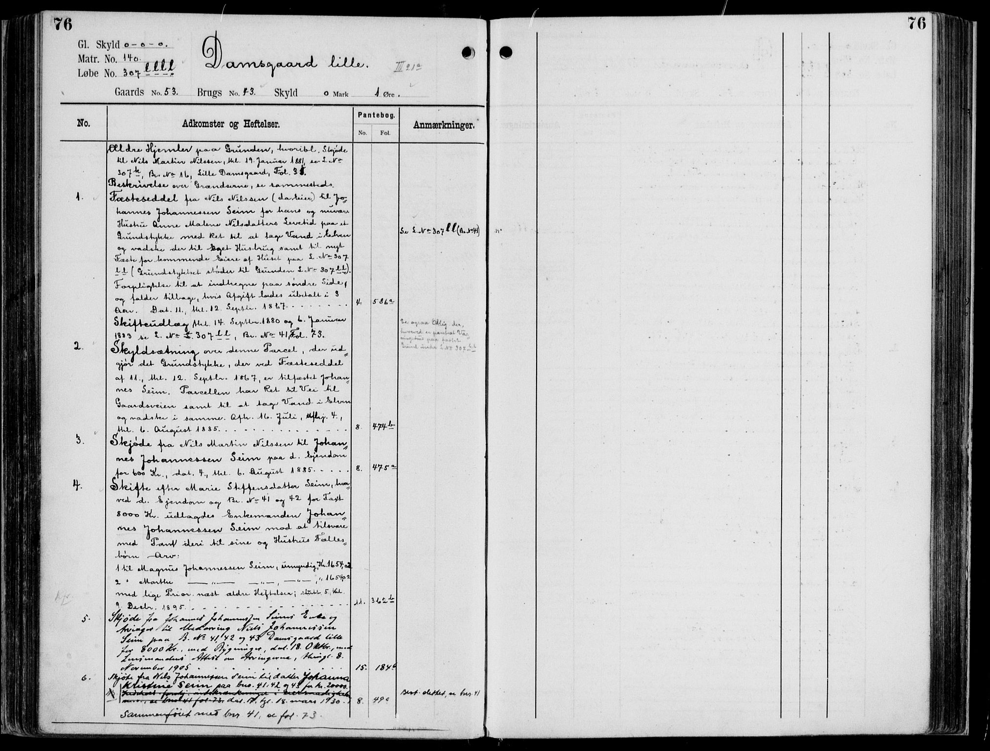 Midhordland sorenskriveri, AV/SAB-A-3001/1/G/Ga/Gab/L0113: Panteregister nr. II.A.b.113, s. 76