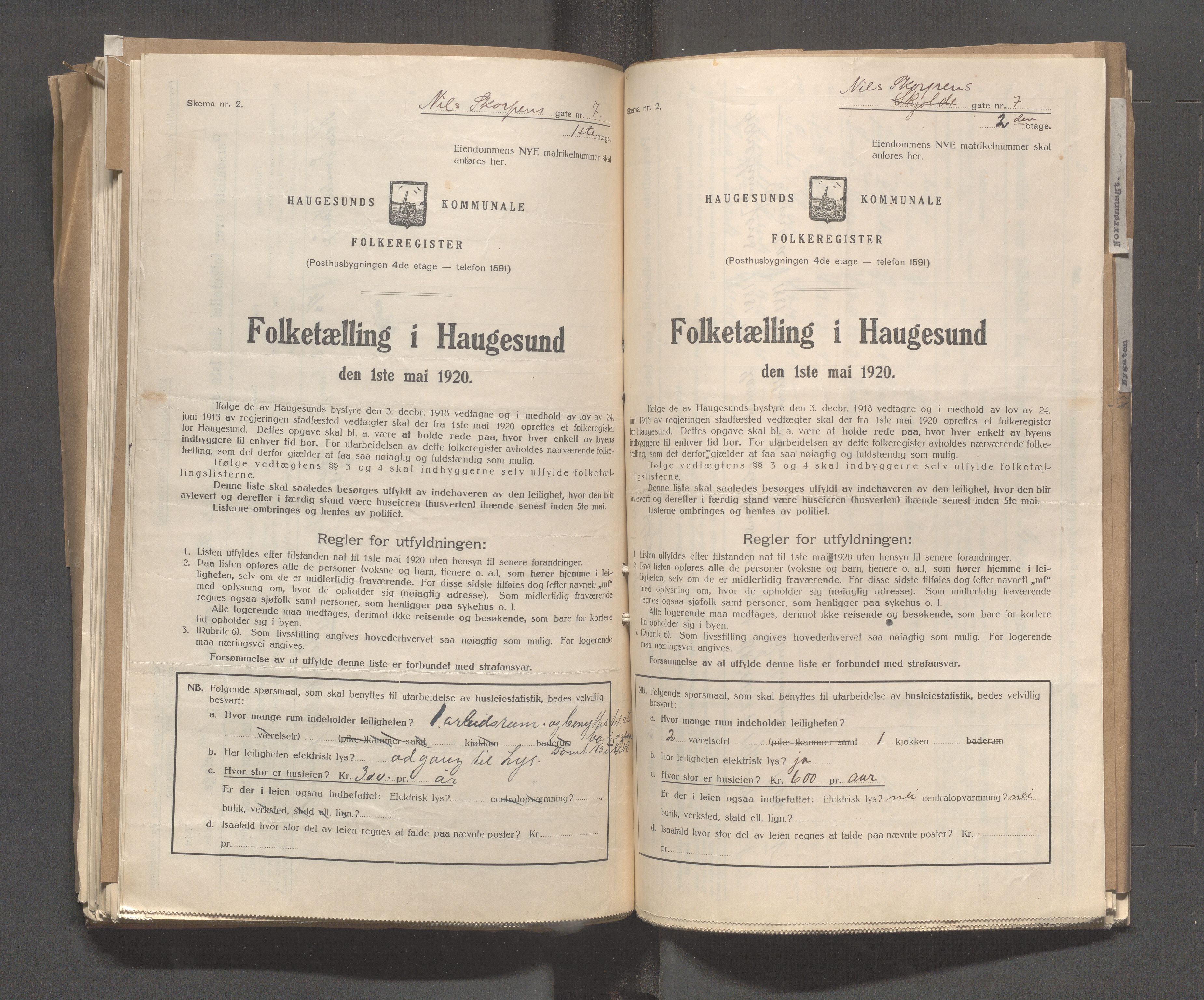 IKAR, Kommunal folketelling 1.5.1920 for Haugesund, 1920, s. 2992