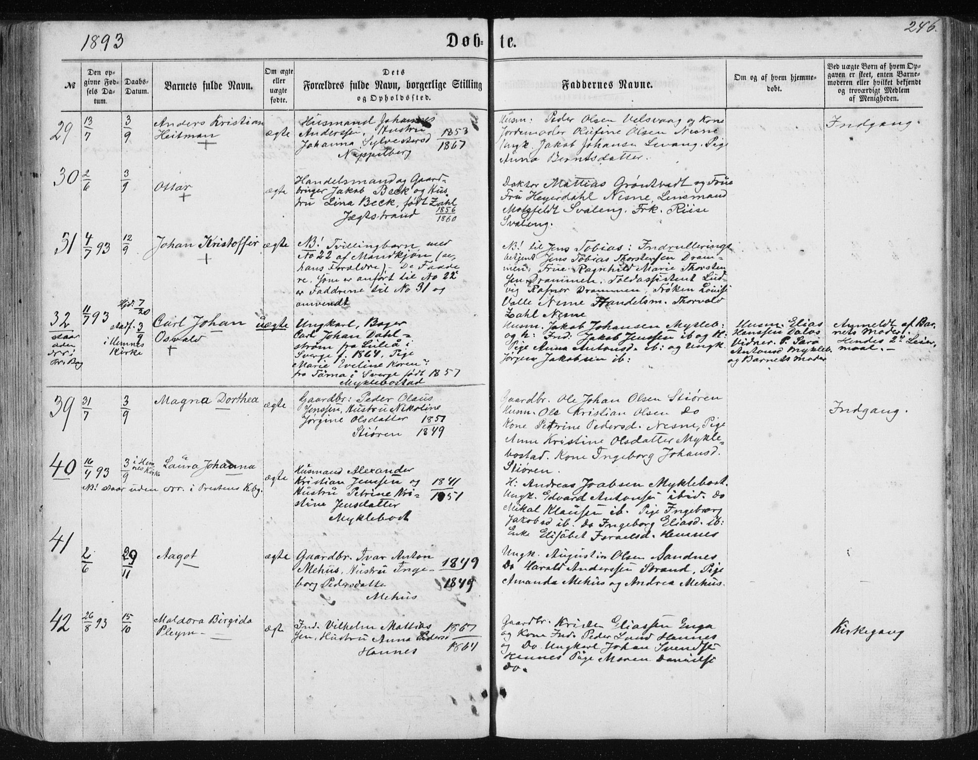 Ministerialprotokoller, klokkerbøker og fødselsregistre - Nordland, SAT/A-1459/838/L0556: Klokkerbok nr. 838C03, 1861-1893, s. 246