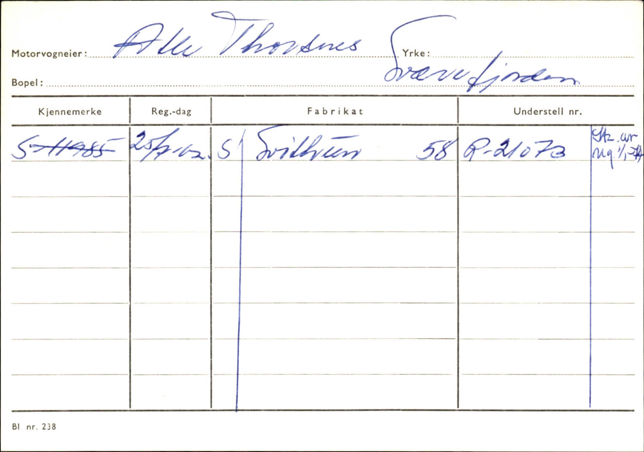 Statens vegvesen, Sogn og Fjordane vegkontor, SAB/A-5301/4/F/L0132: Eigarregister Askvoll A-Å. Balestrand A-Å, 1945-1975, s. 2408