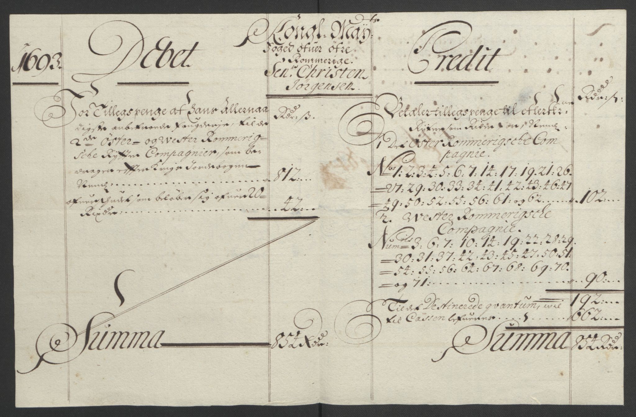 Rentekammeret inntil 1814, Reviderte regnskaper, Fogderegnskap, AV/RA-EA-4092/R12/L0705: Fogderegnskap Øvre Romerike, 1693, s. 250