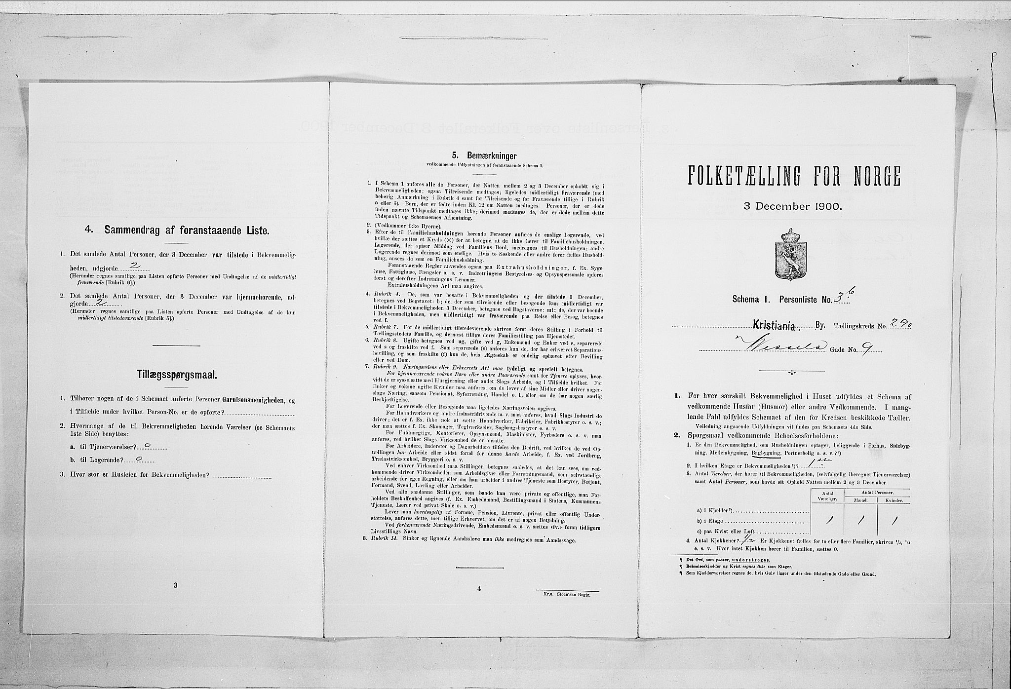 SAO, Folketelling 1900 for 0301 Kristiania kjøpstad, 1900, s. 111549