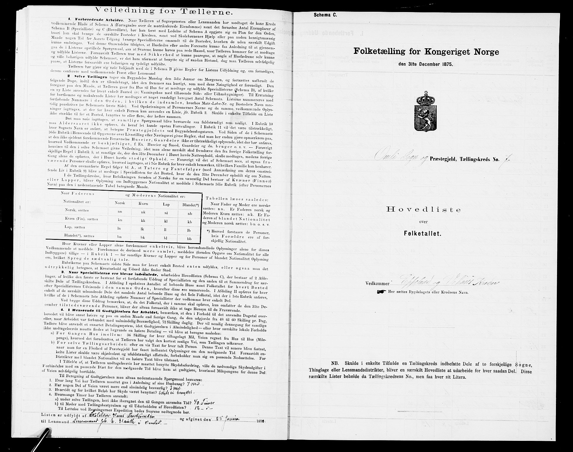 SAK, Folketelling 1875 for 0929P Åmli prestegjeld, 1875, s. 32